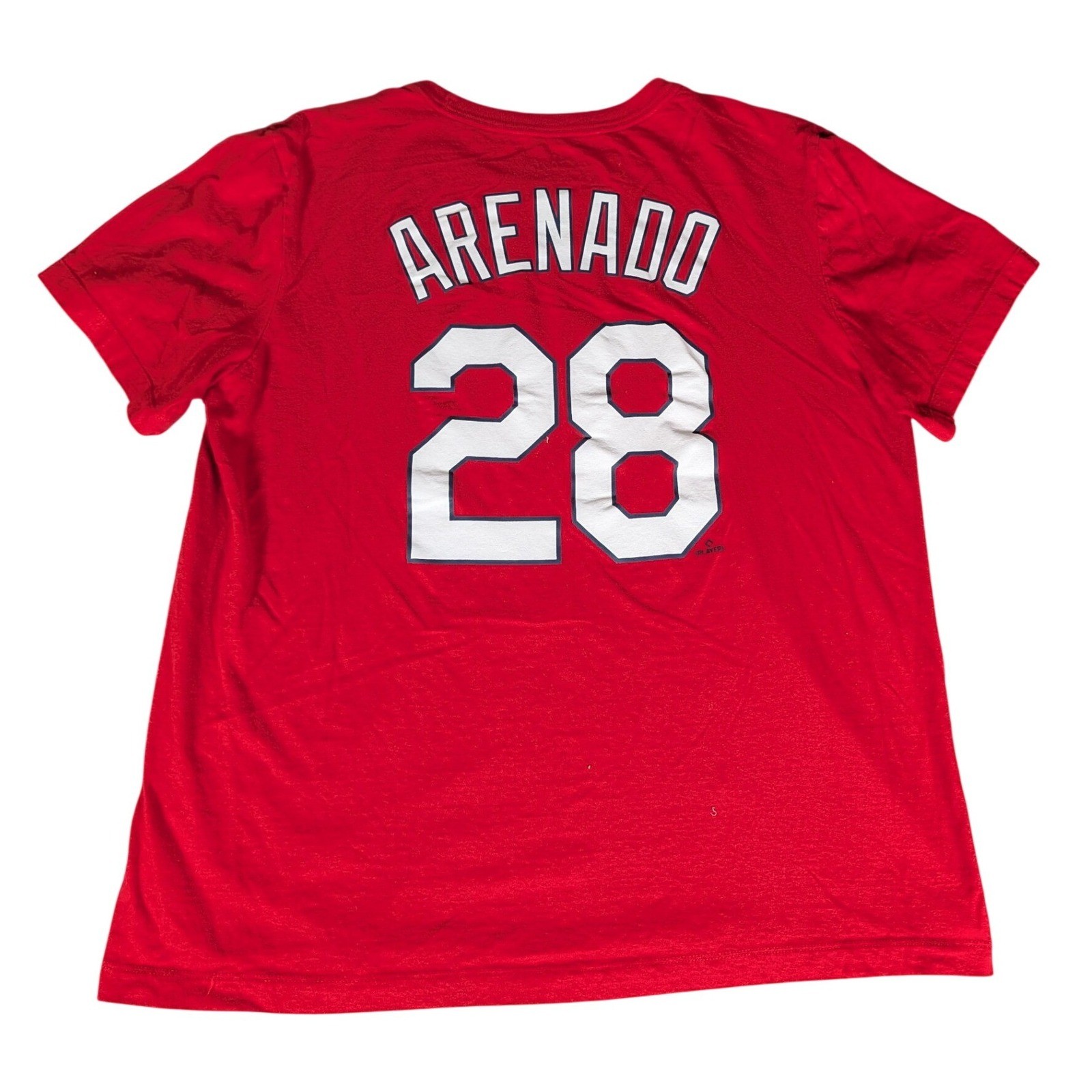 Nike Men St Louis Cardinals Nolan Arenado 28 MLB Player T-Shirt Red Short Sleeve