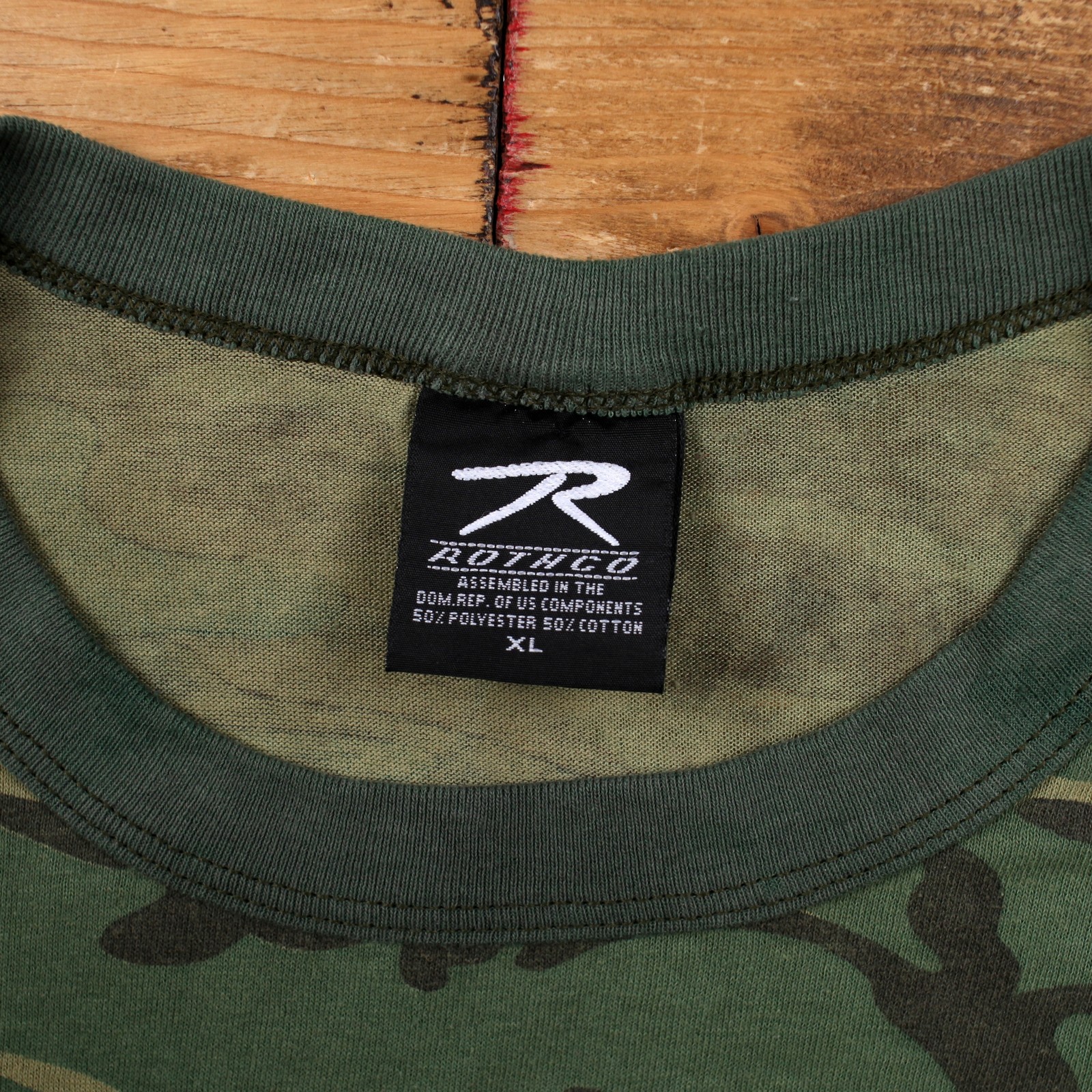 Rothco T-shirt XL Mens 00s Green Camouflage Print Military Army Tactical Outdoor