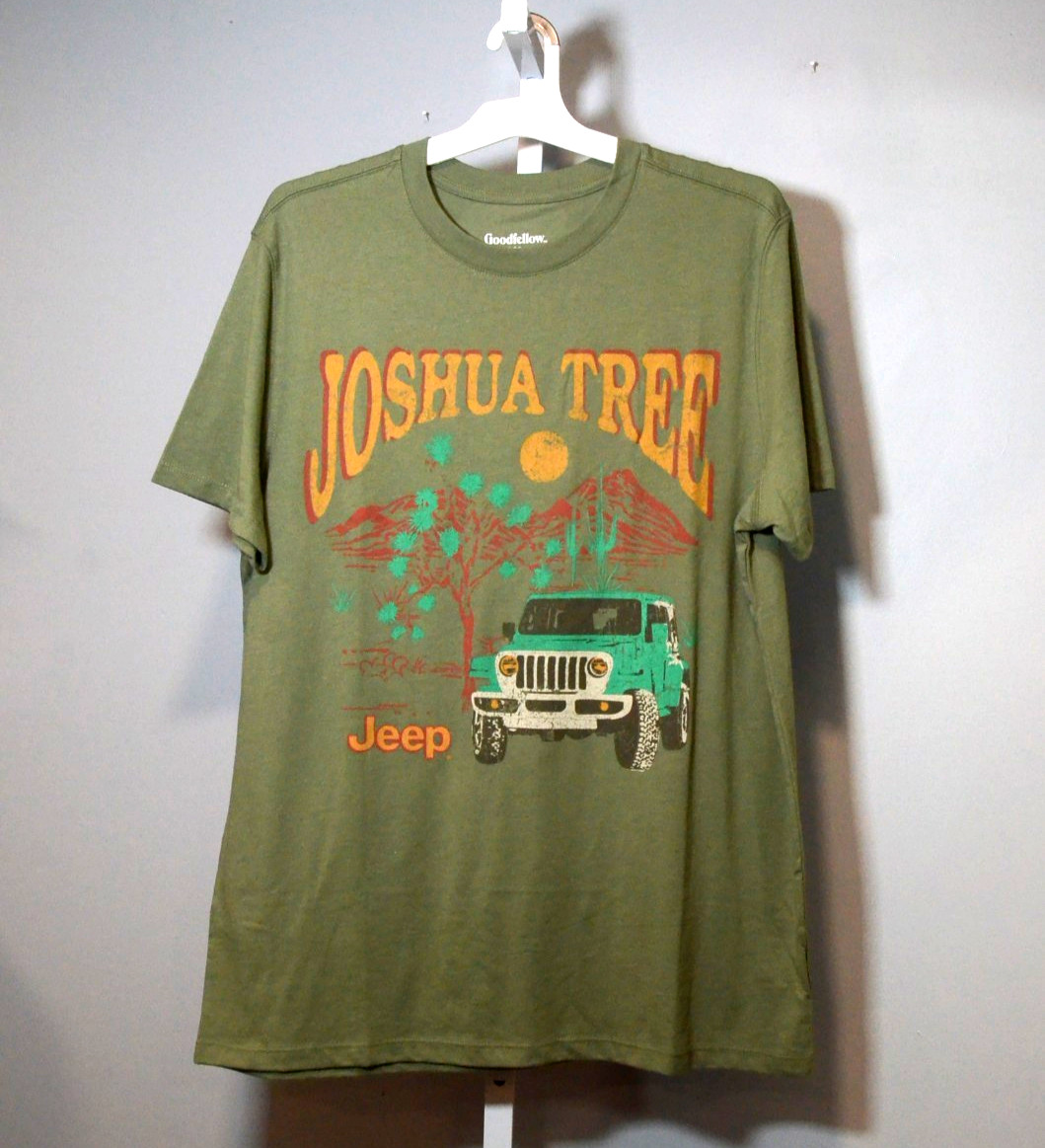 NWT Goodfellow & Co Men’s size L Trademarked Green Joshua Tree Jeep T-shirt