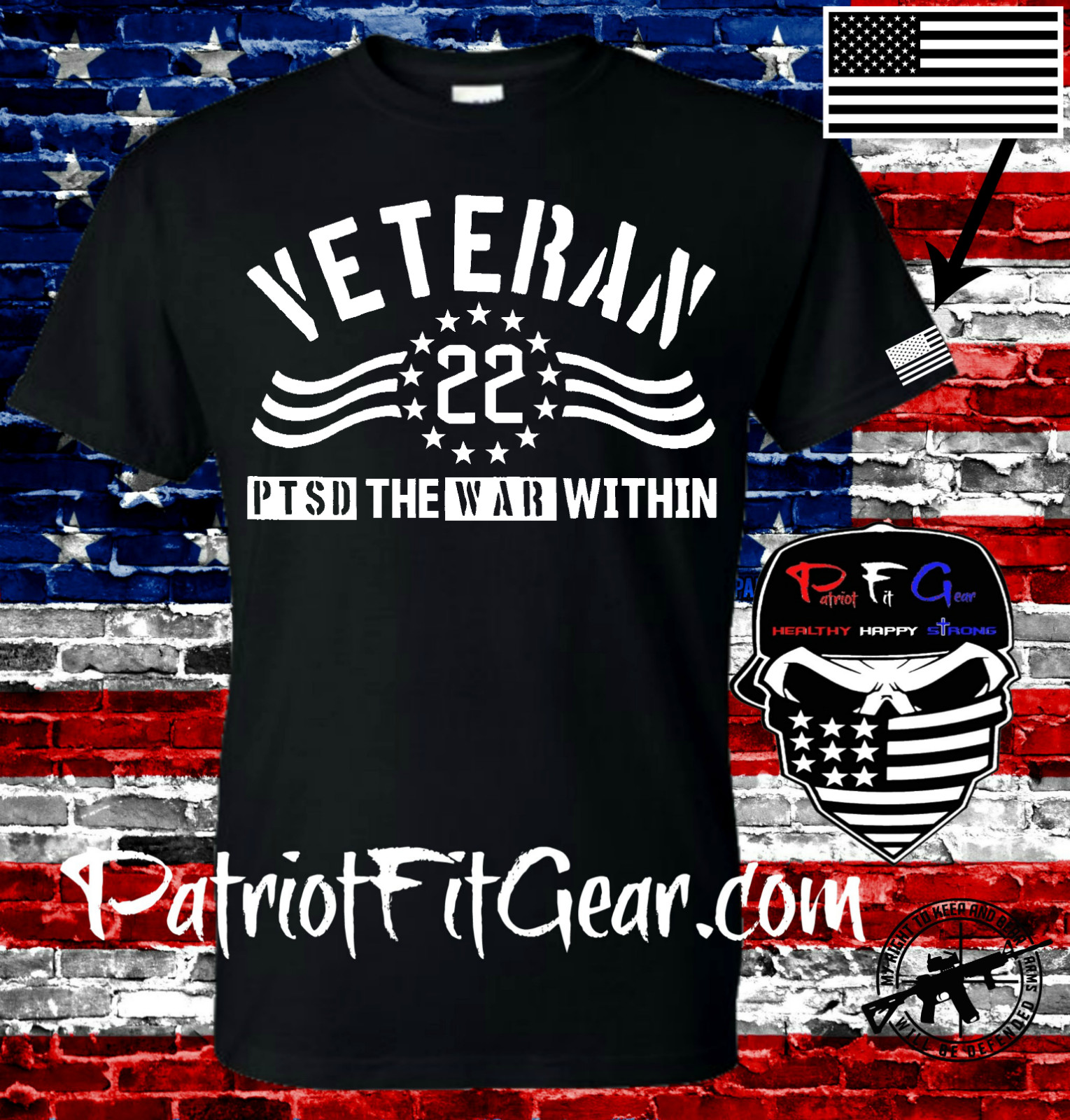 t-shirt,Veteran 22,PTSD The War Within,Support Our Troops,Military,PTSD,22 A Day