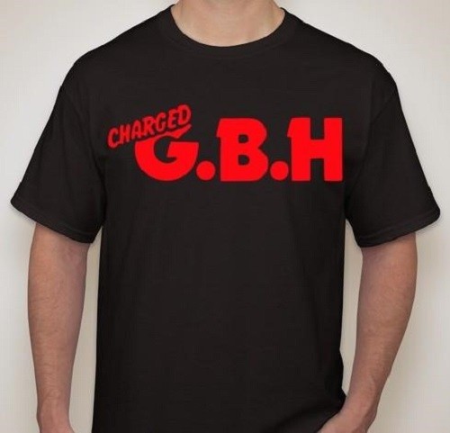 Charged G.B.H. T Shirt tee or long sleeve or Hoodie thrash hardcore rock