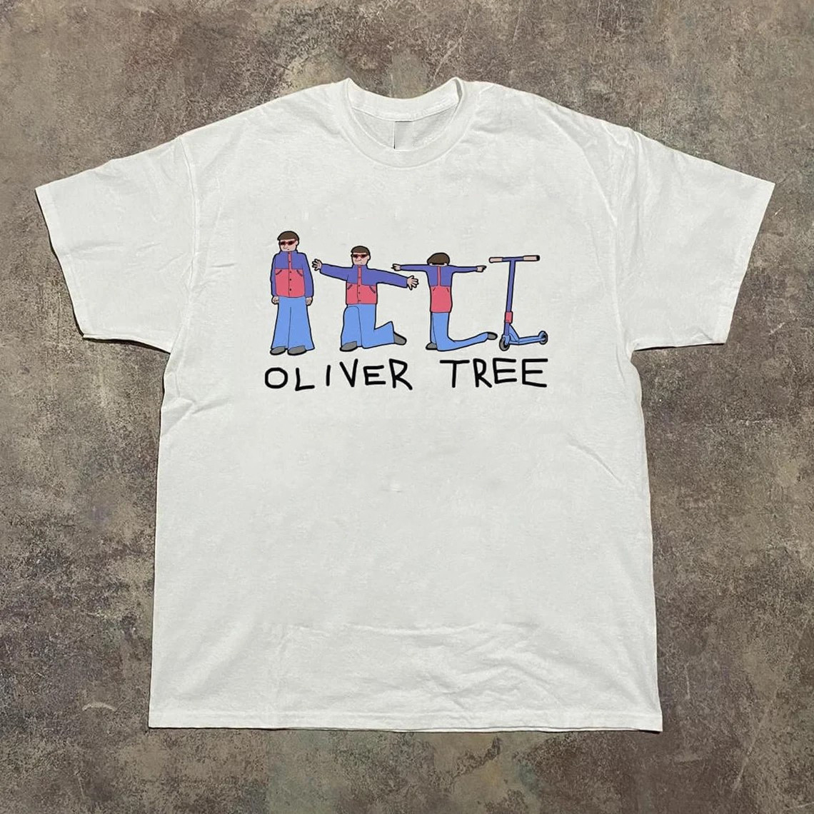 Oliver Tree White Cotton Graphic Shirt Unisex Sizes S-5XL