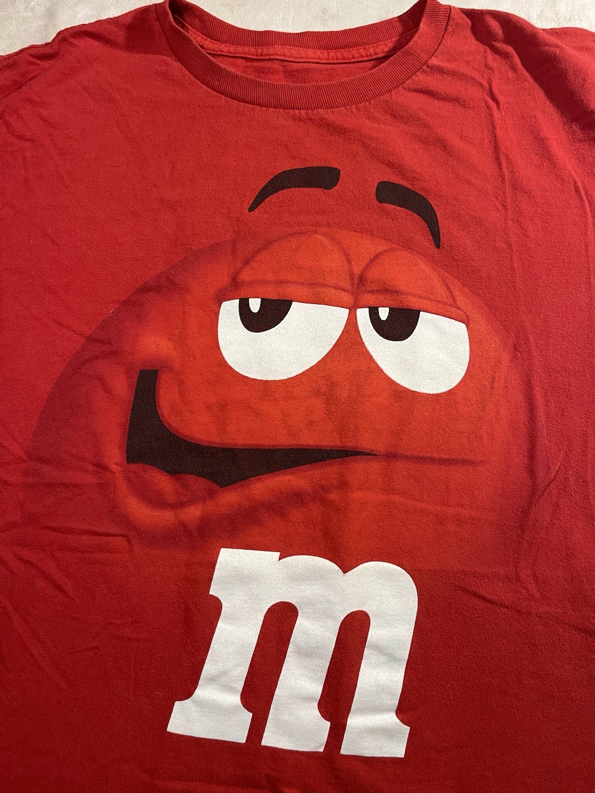 Vintage M&M’s Red Character Big Face Graphic T-Shirt – Unisex S/M