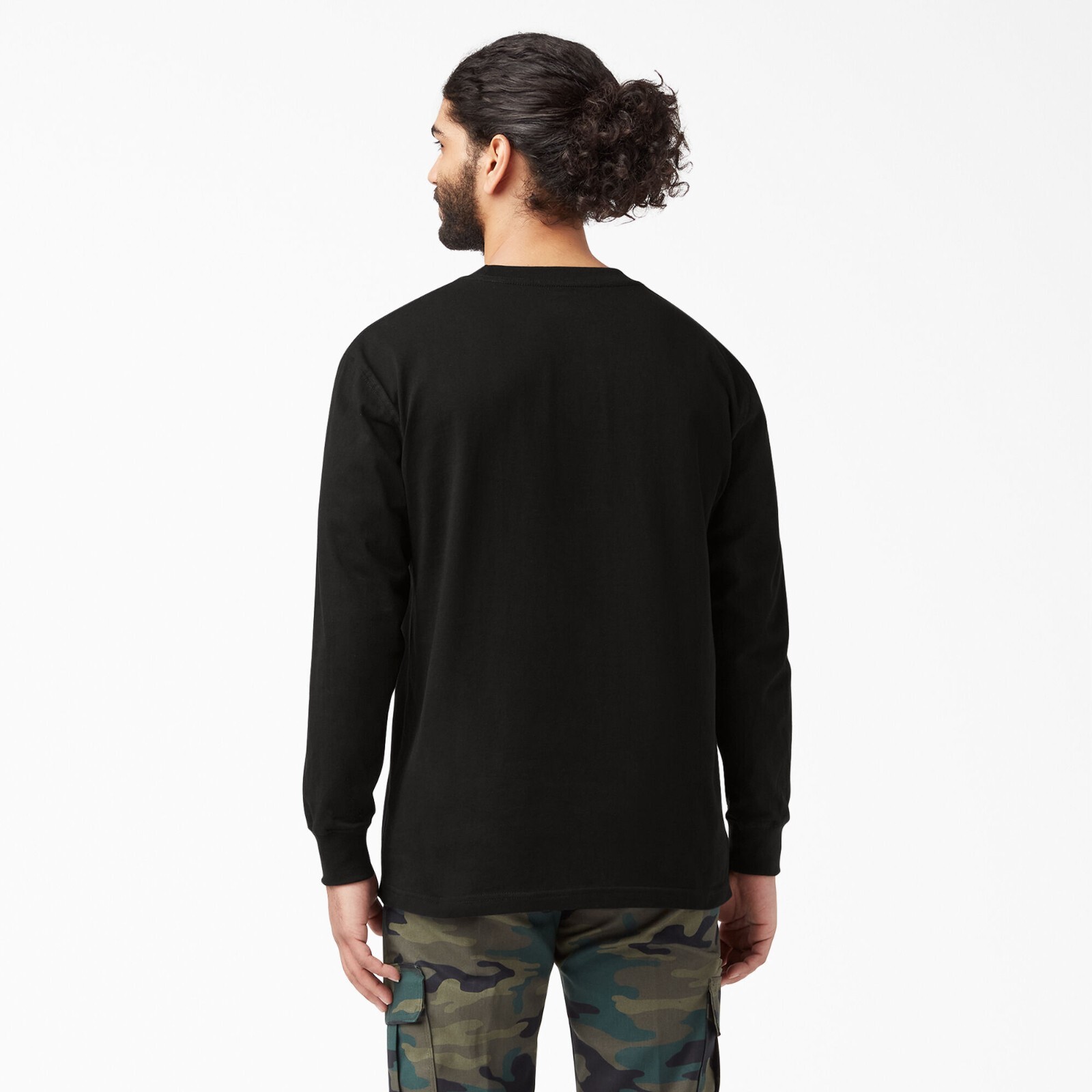 Dickies Long Sleeve Heavyweight Pocket Tee. Dickies Pocket T WL450, Black