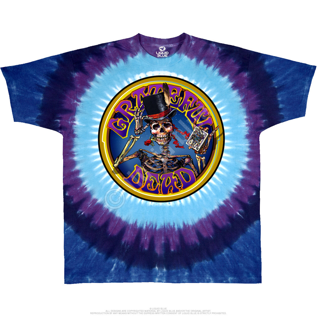 GRATEFUL DEAD-QUEEN OF SPADES-2 Sd TIE DYE T-SHIRT S,M,L,XL,XXL-3X,4X,5X,6X Lesh