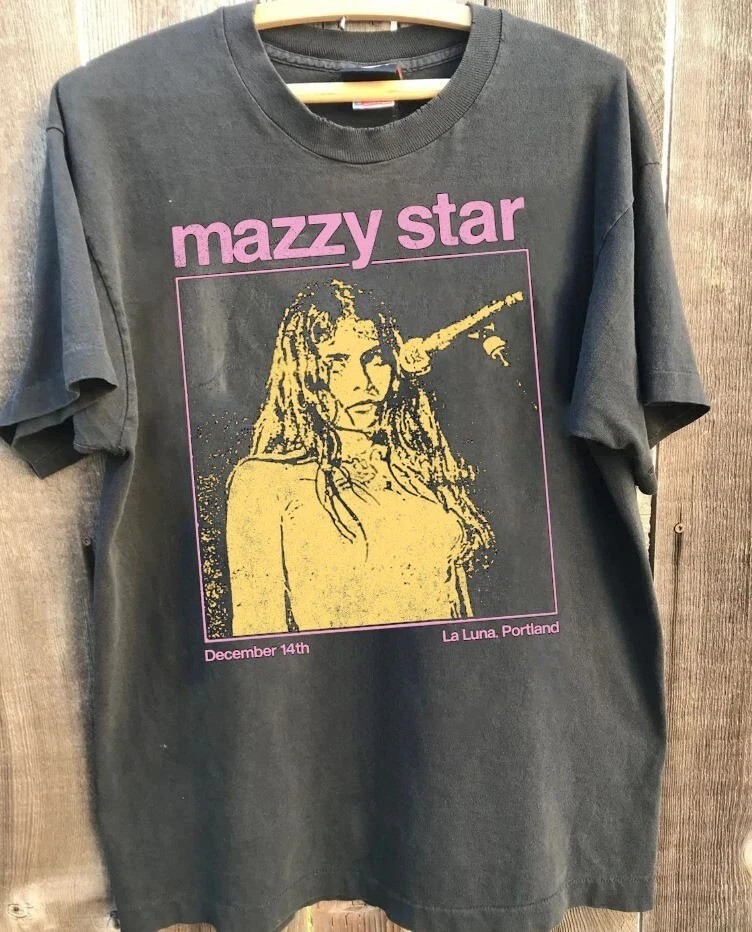 Retro Mazzy Star Shirt, Mazzy Star Charcoal Cotton All Size Shirt C59.104