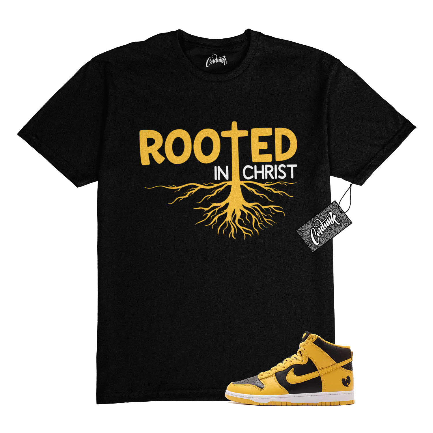 Dunk Tang Pollen Yellow Gold Black White High 2024 T Shirt to Match ROOTED