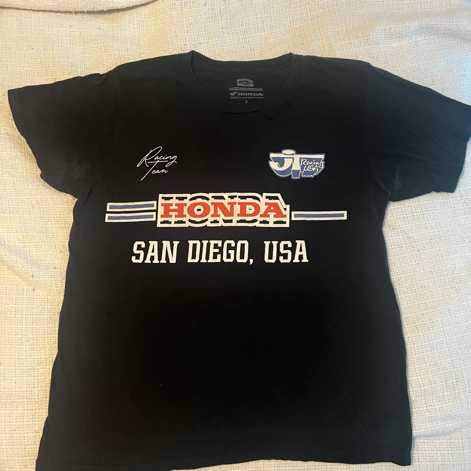 JT Racing USA Honda Graphic T-Shirt Mens Large Black Racing San Diego Mtrcross