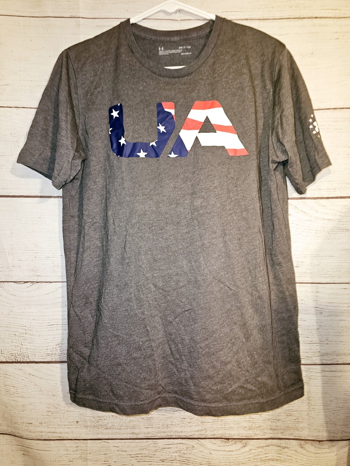 Under Armour Men’s UA Freedom Big Flag USA T-Shirt, Graphite, Sz. Small