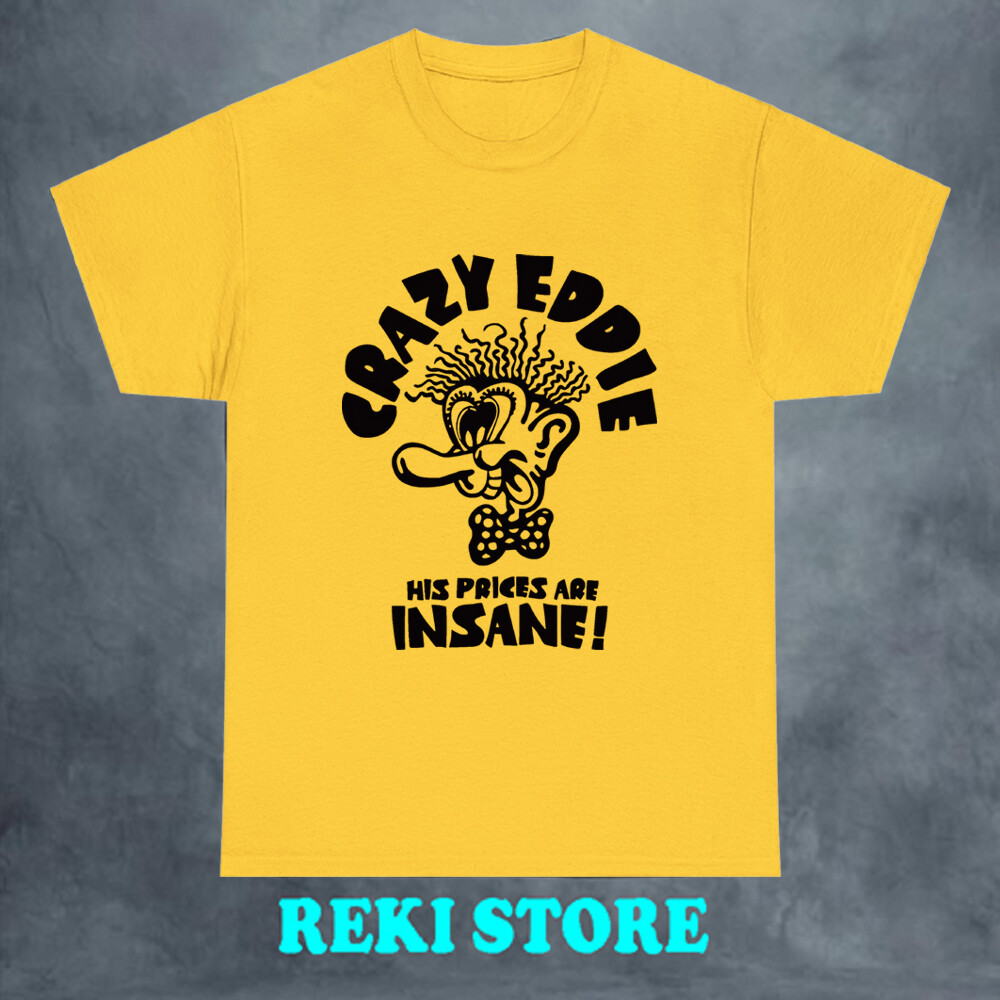 Crazy Eddie Insane Men’s Yellow T-shirt Size S-5XL