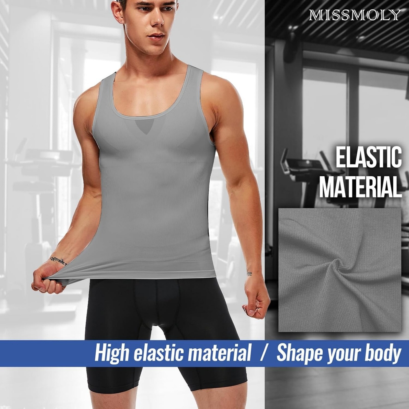 Fajas Colombianas para Hombres Men Compression Body Shaper Abdomen Control Tank