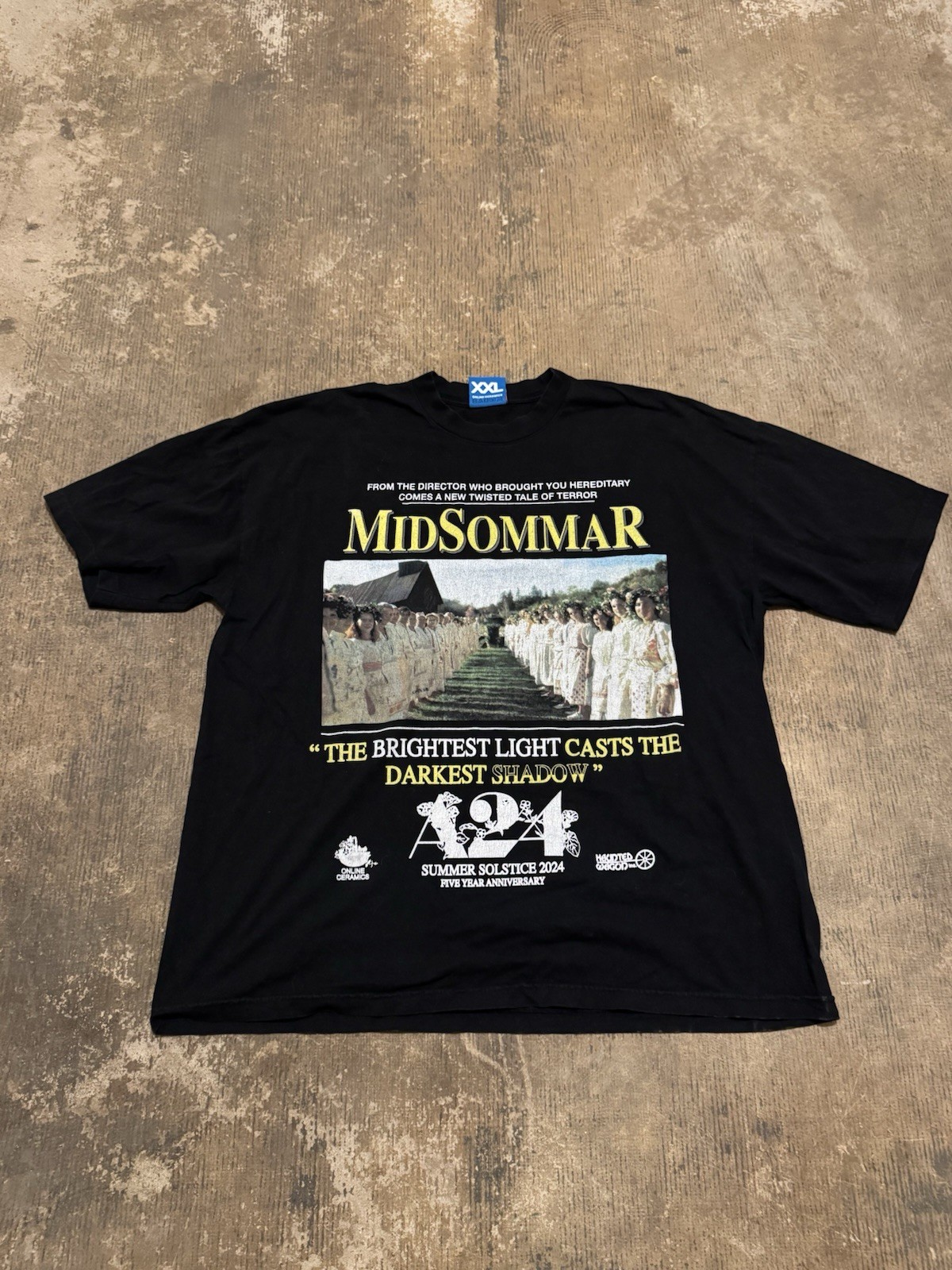 A24 x Online Ceramics Midsommar Darkest Shadow Tee Size XXL Brand New IN HAND