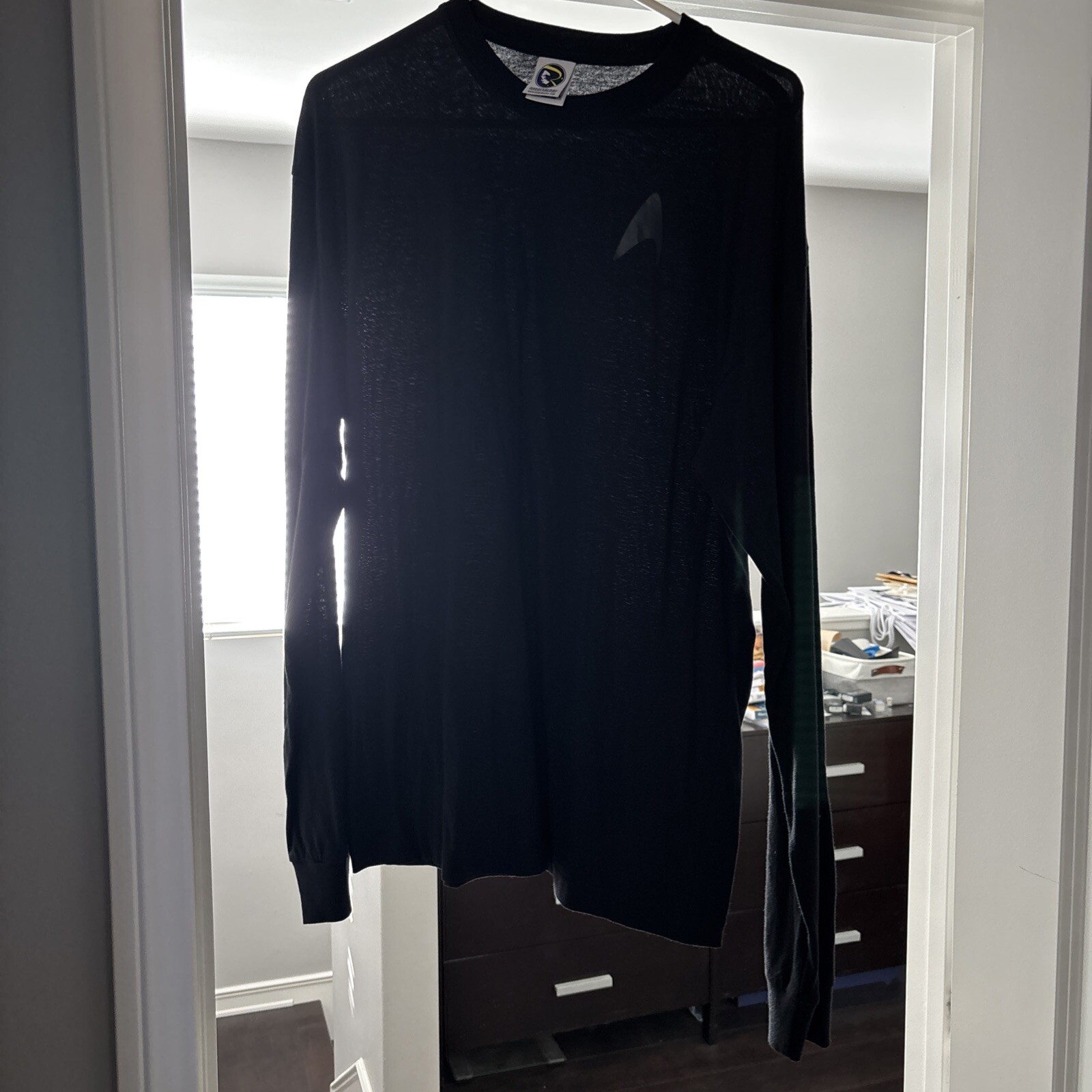 STAR TREK BLACK LONG SLEEVE SHIRT RODDENBERRY SIZE LARGE NEW WITHOUT TAGS