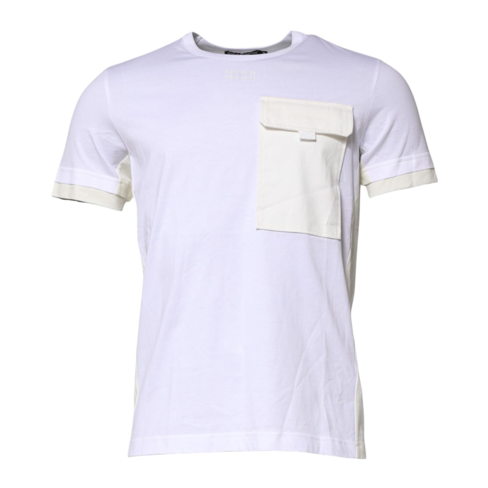 DOLCE & GABBANA T-shirt White Cotton Pocket Short Sleeves Men IT48/US38/M 750usd