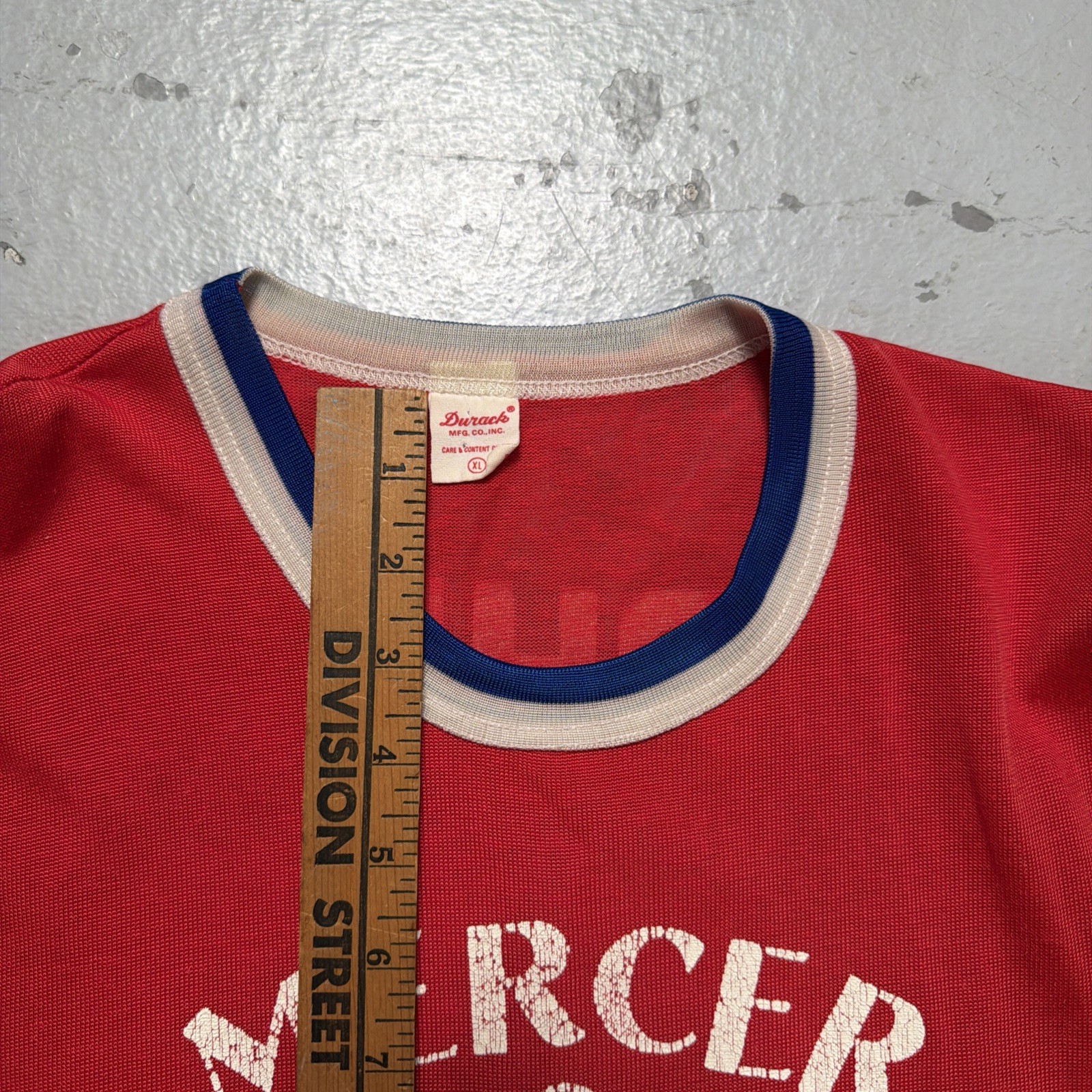 Vintage Durack DURENE (Cotton/Nylon) #42 Baseball Football Jersey T-Shirt XL