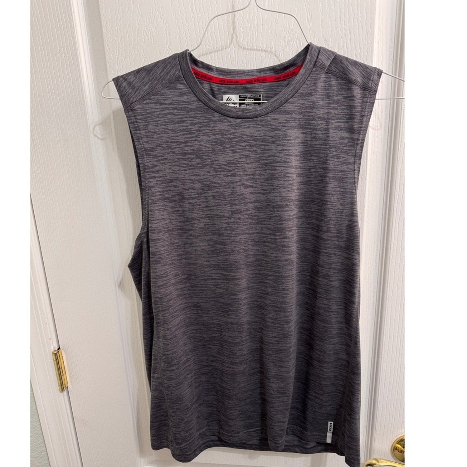 RBX Tank Mens Medium Athletic Top Heathered Gray Sleeveless Gym Workout