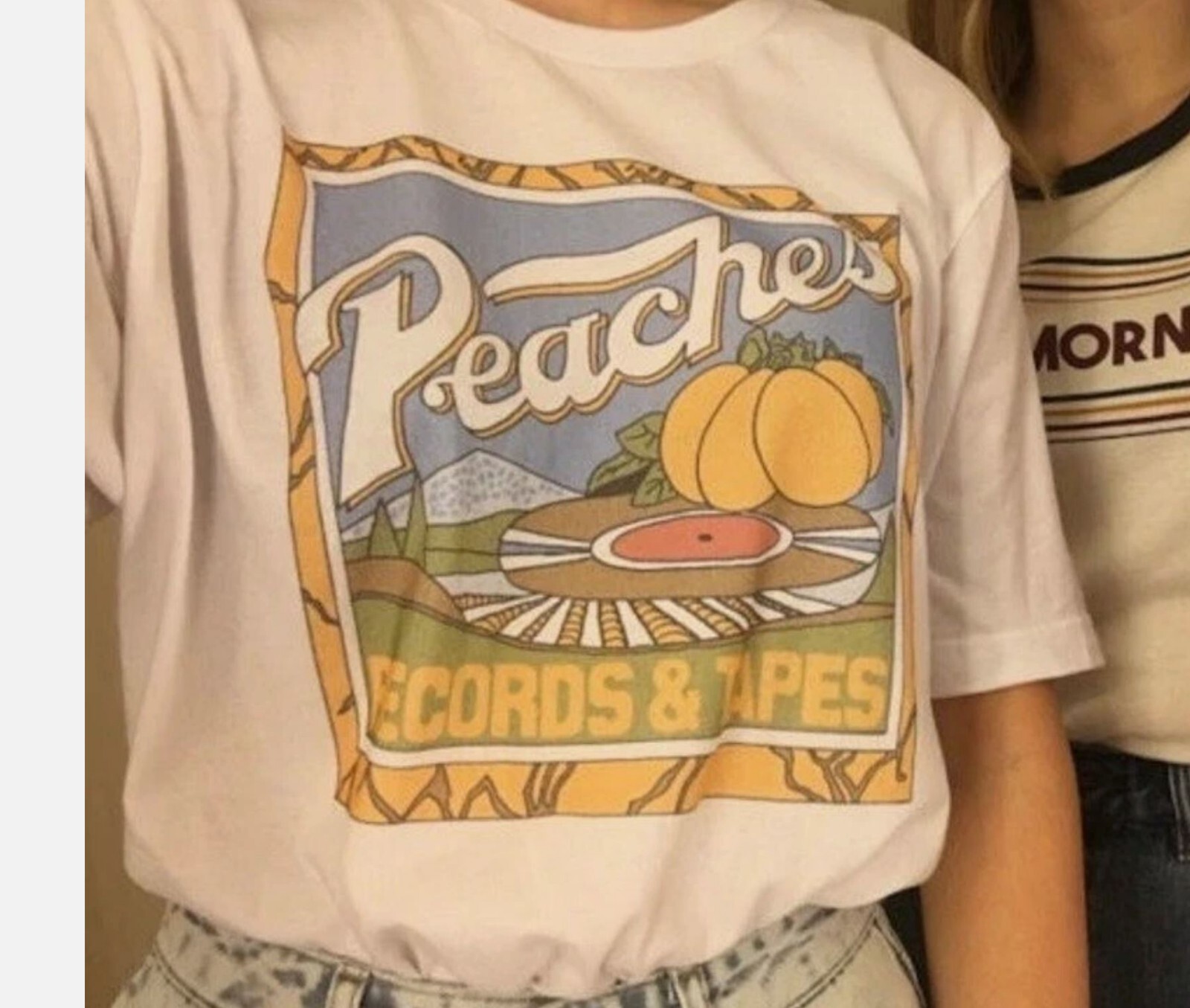 Peaches Records Shirt , Records And Tapes Tshirt , Records Tshirt , 70s Vintage
