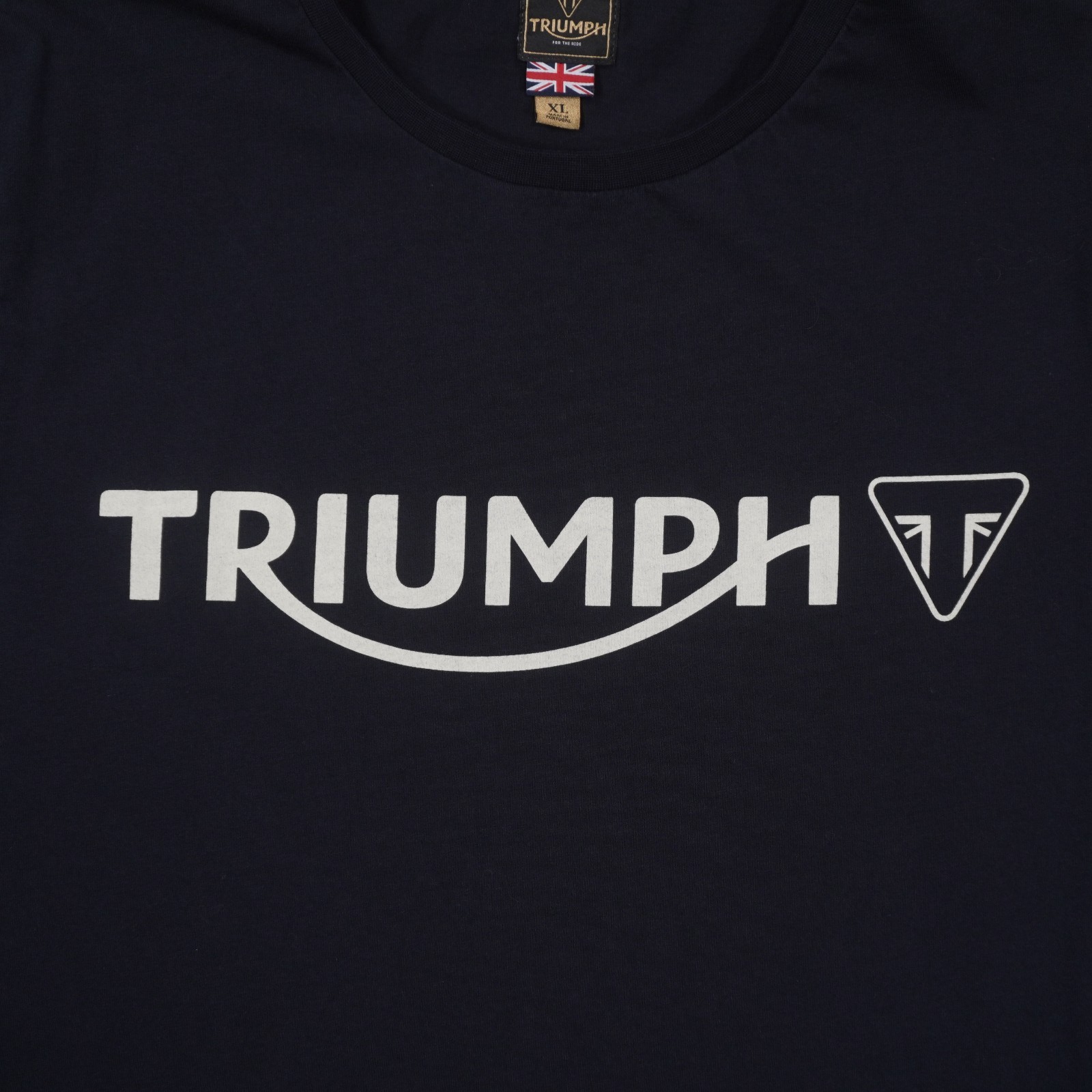 Triumph Motorcycles Official Merch Logo T Shirt Mens XL Black Cotton / Flaw