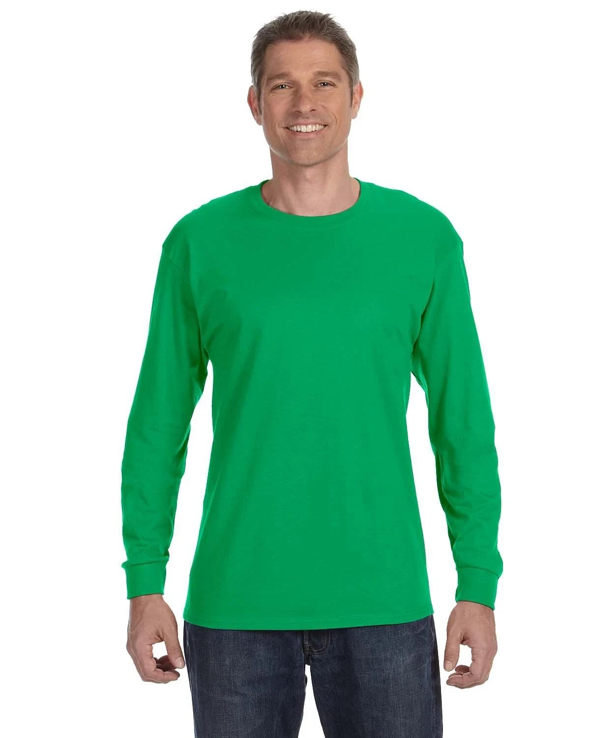 Gildan G540 Men’s Heavy Cotton Preshrunk T Shirt Long Sleeve Crew Neck T-Shirt