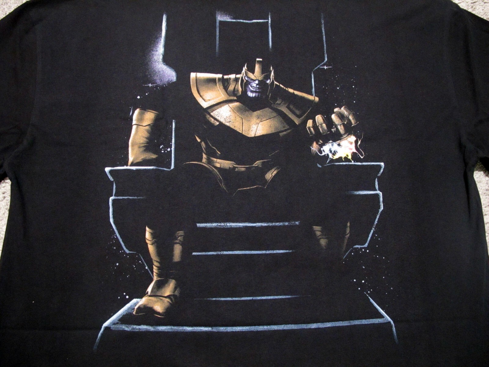 Thanos x Goat Crew marvel men’s black t-shirt XL infinity gauntlet war villain