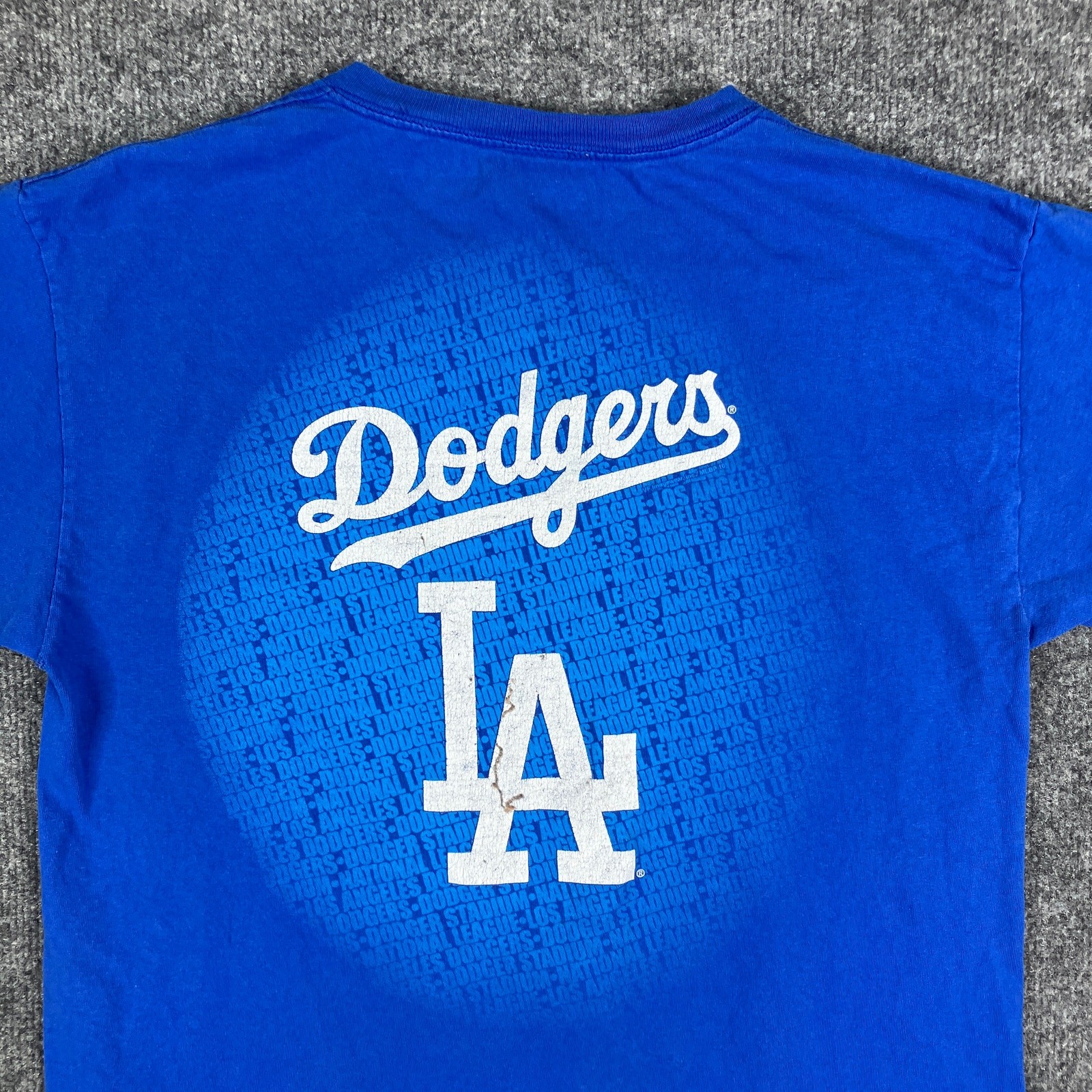 MLB Dodgers T-Shirt Mens Size S Blue Baseball Genuine Graphic Tee