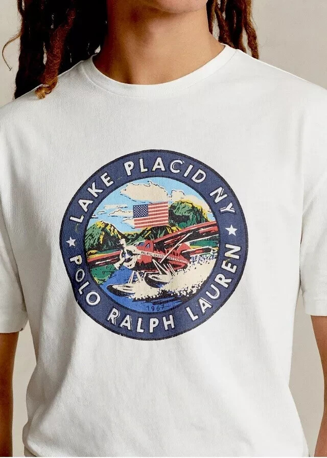 NEW Polo Ralph Lauren Lake Placid Seaplane Sportsman NY T Shirt LG / XL