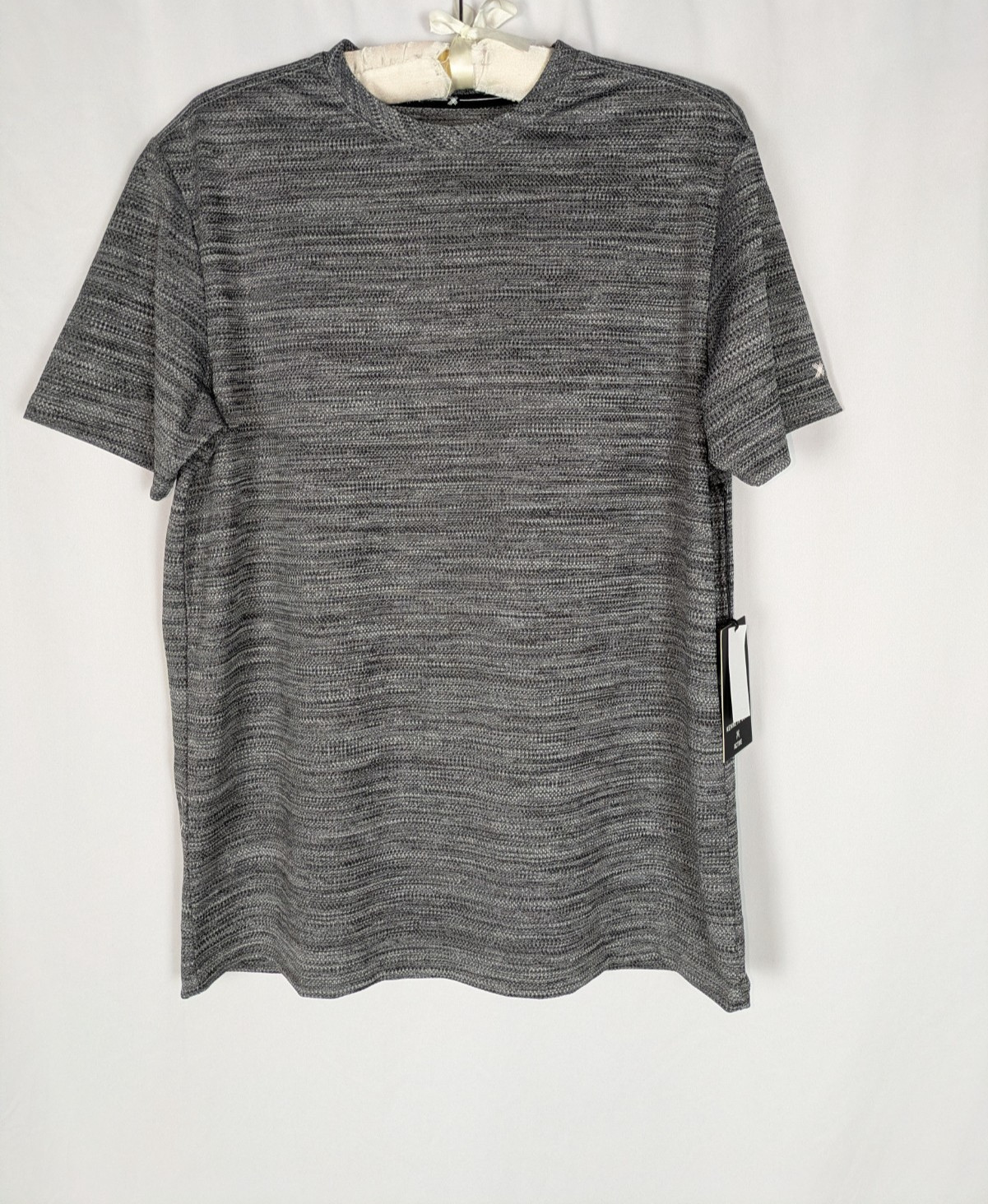 Kenneth Cole Tshirt M Men’s Gray Heathered Short Sleeve Tech Crew Neck Active