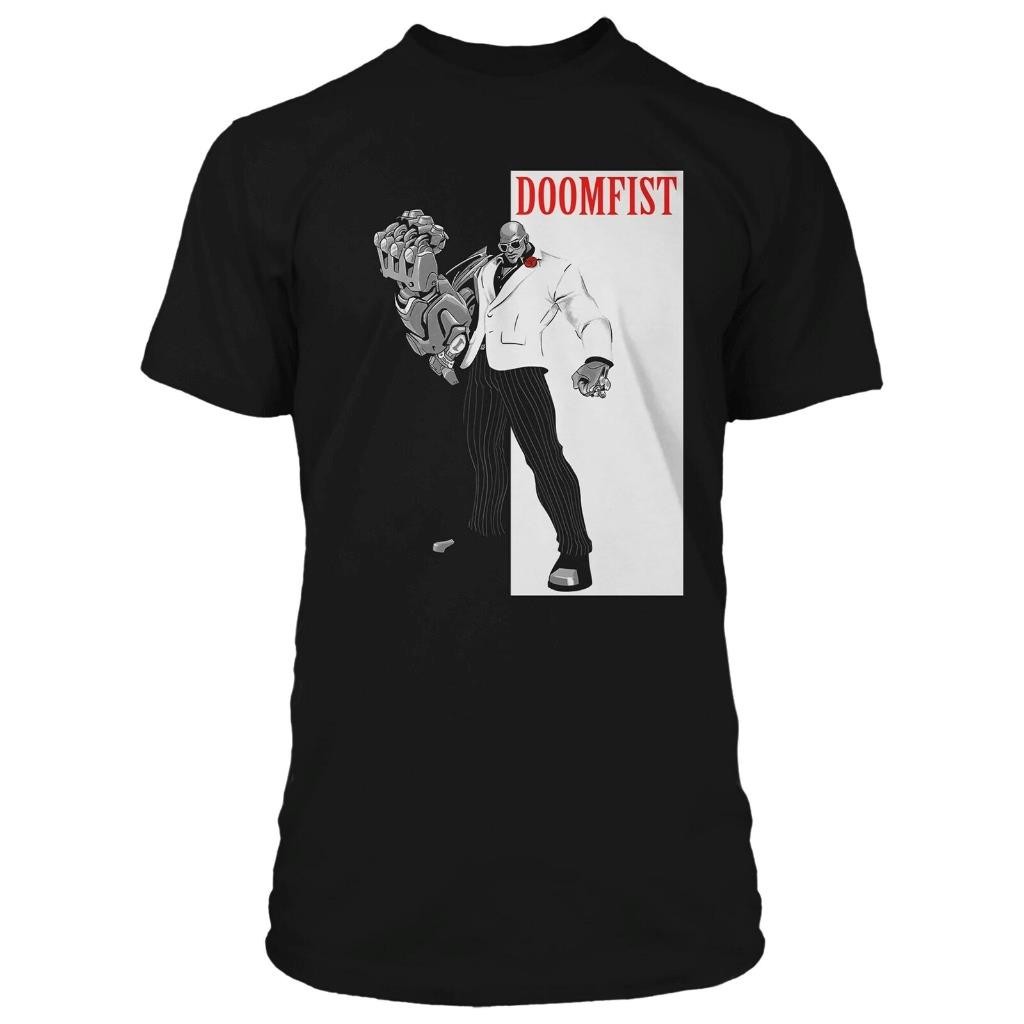 J!NX Doomfist Black Overwatch Legendary Hero OG Gangster Shirt Size L NOS S174