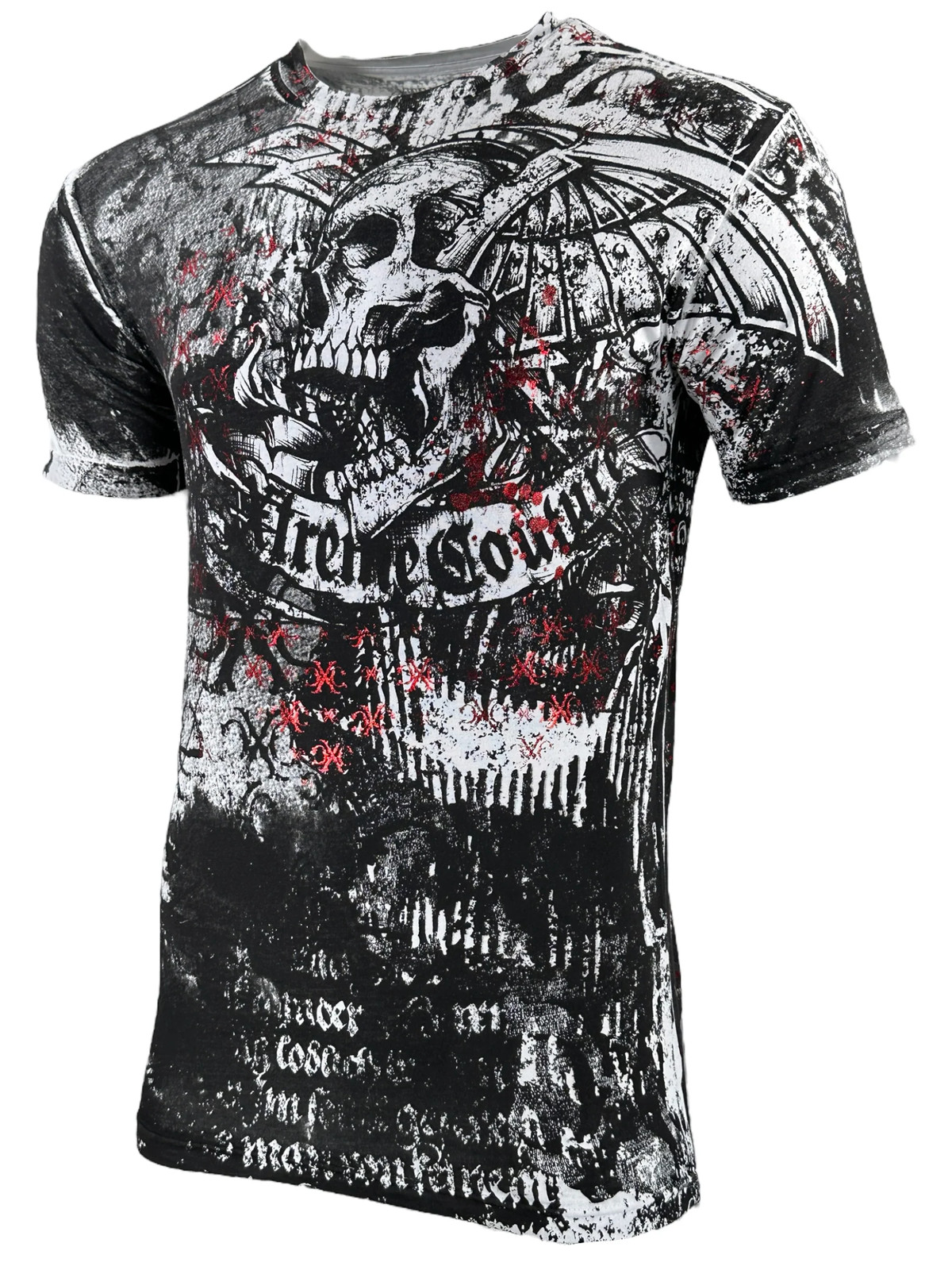 Xtreme Couture By Affliction Men’s T-shirt Combatant Skull Biker S-5XL