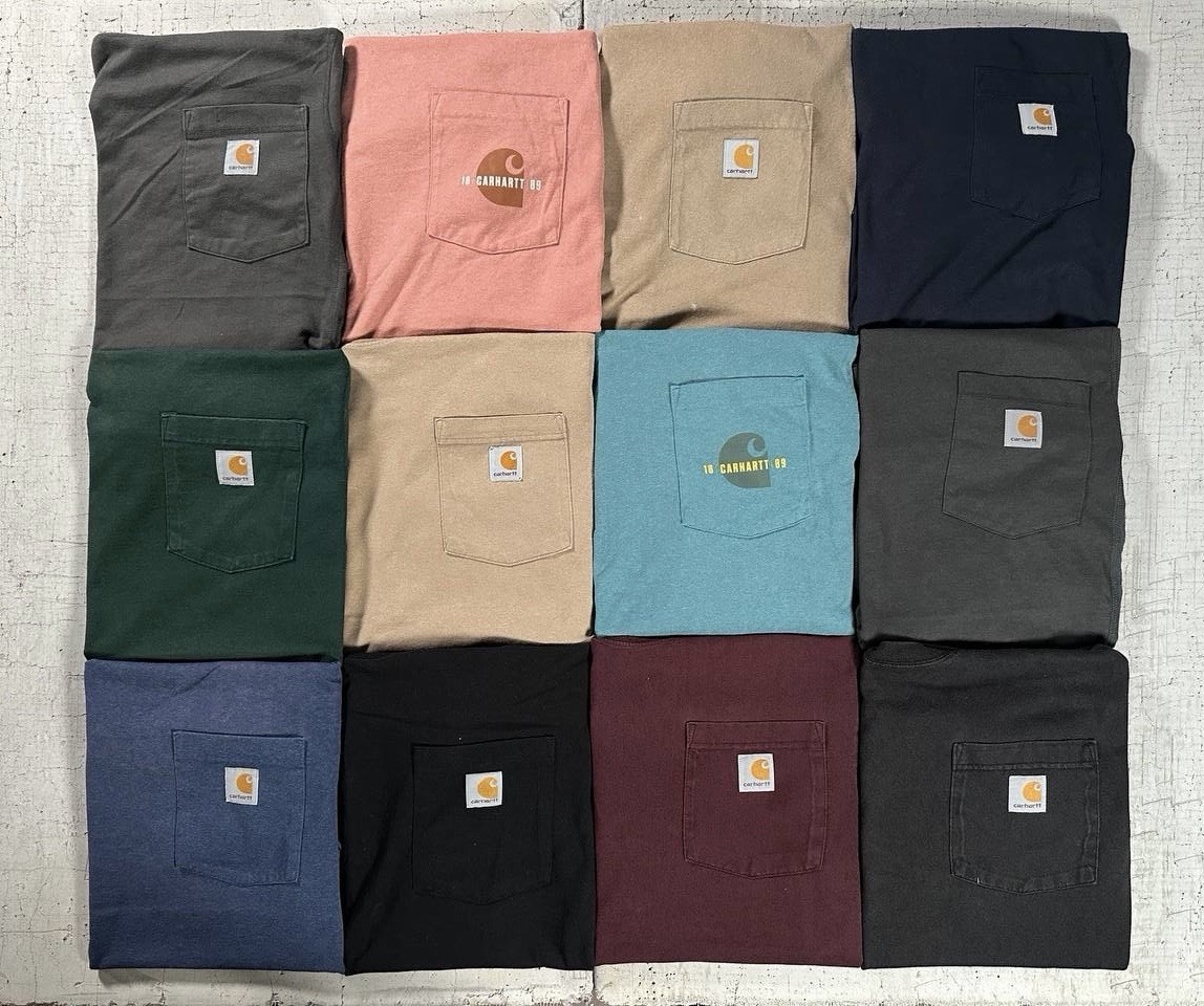 Carhartt Pocket Tee Bundle Lot of 12 Size Small (S) Workwear T Shirts USA Mix