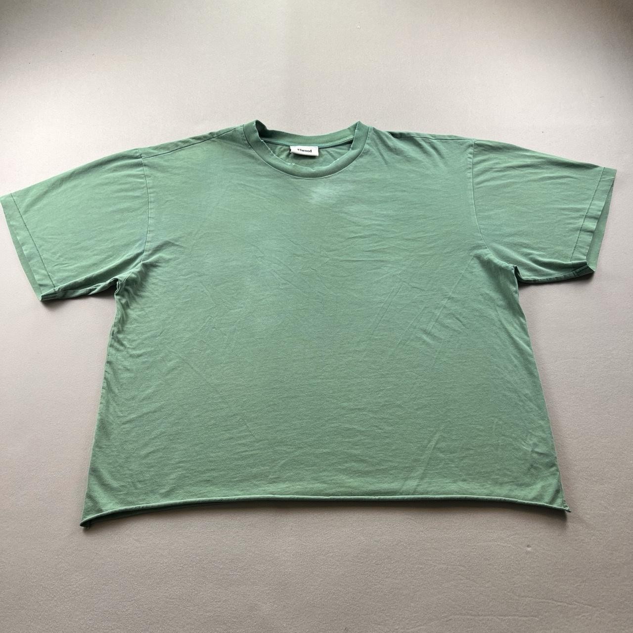 Elwood T-Shirt Mens XL Green Blank Relaxed Raw Hem Short Sleeve Single Stitch