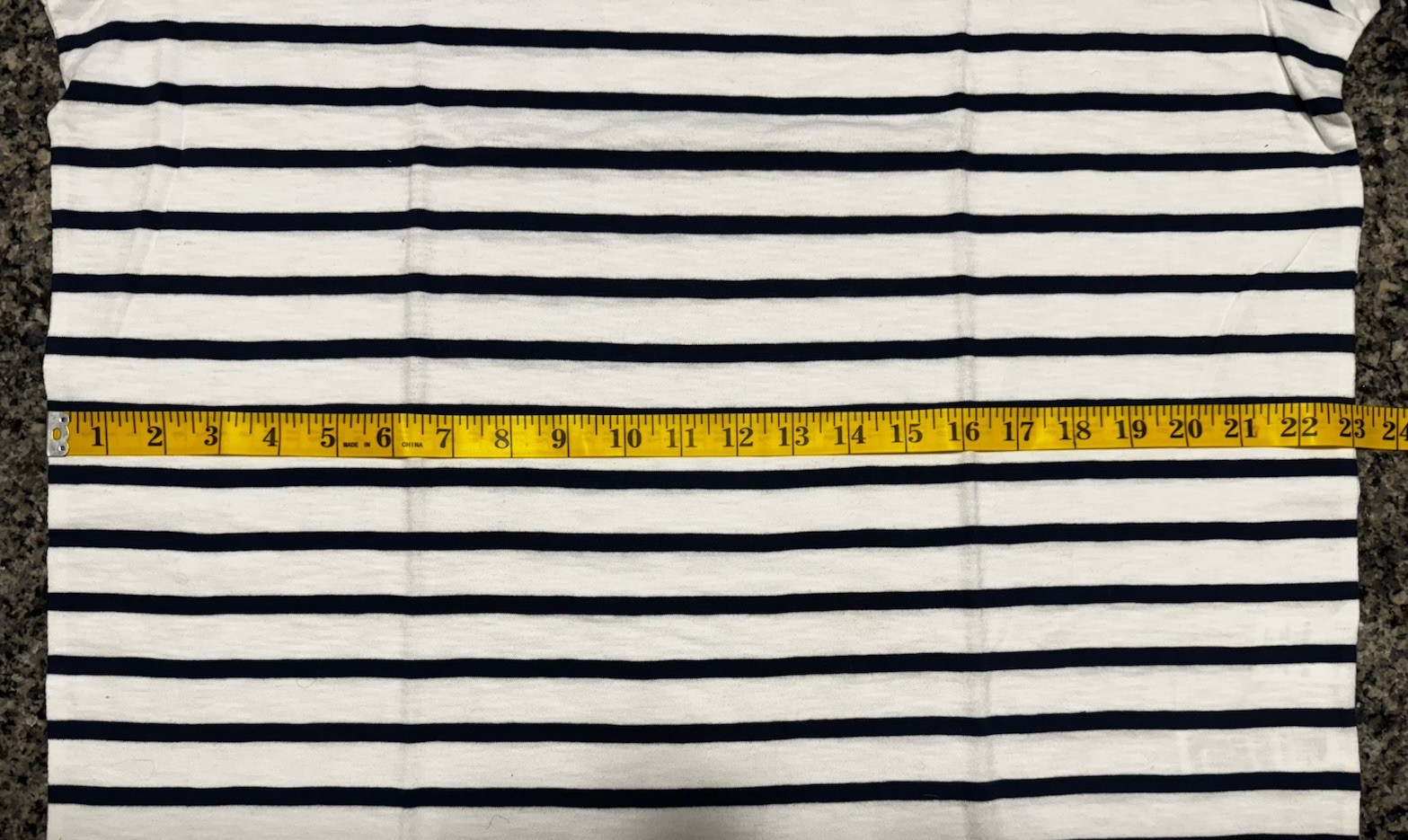 J.CREW Men’s WHITE/NAVY Club Cotton Yarns Striped Casual Crew Collar Tee XL