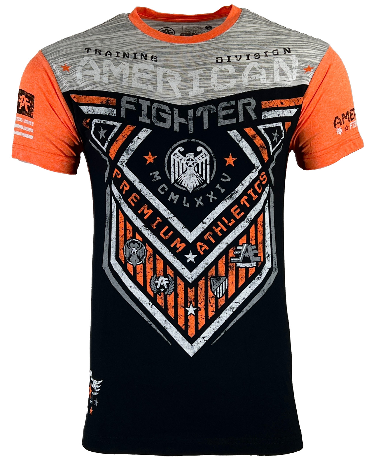 American Fighter Men’s T-shirt Hunter Crew Neck Athletic Panel tee XS-4XL