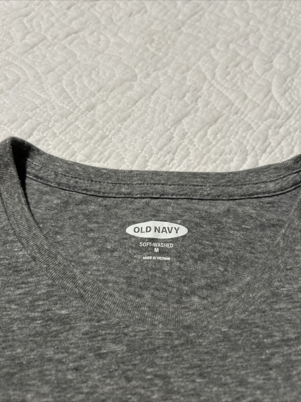 Patriotic SS T-shirt Heather Gray w/ White “1776”& Stars Soft Sz M Patriotic