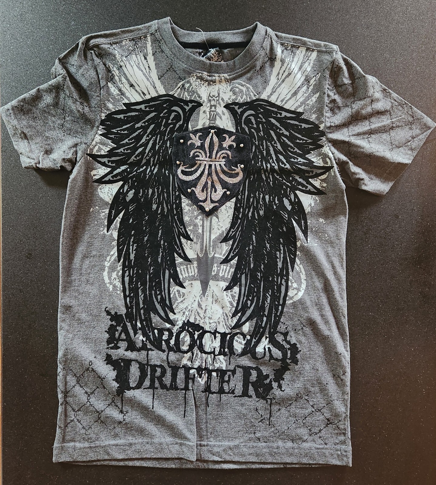 RawBlue Atrocious Drifter Doublesided Textured T-Shirt Size M New Without Tags