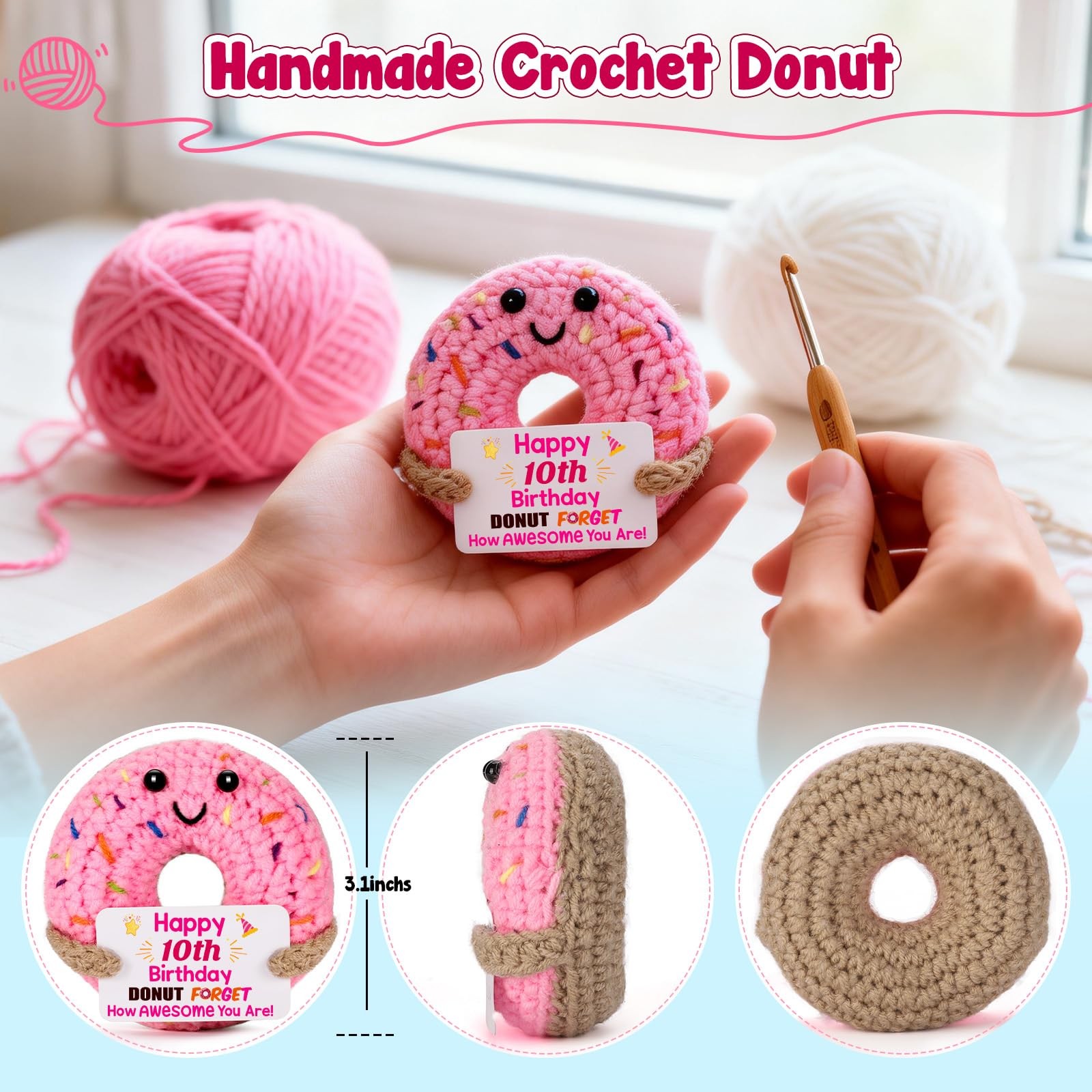 BuiltFit 10 Year Old Birthday – 10th Birthday Gifts for Girls | Cute Handmade…
