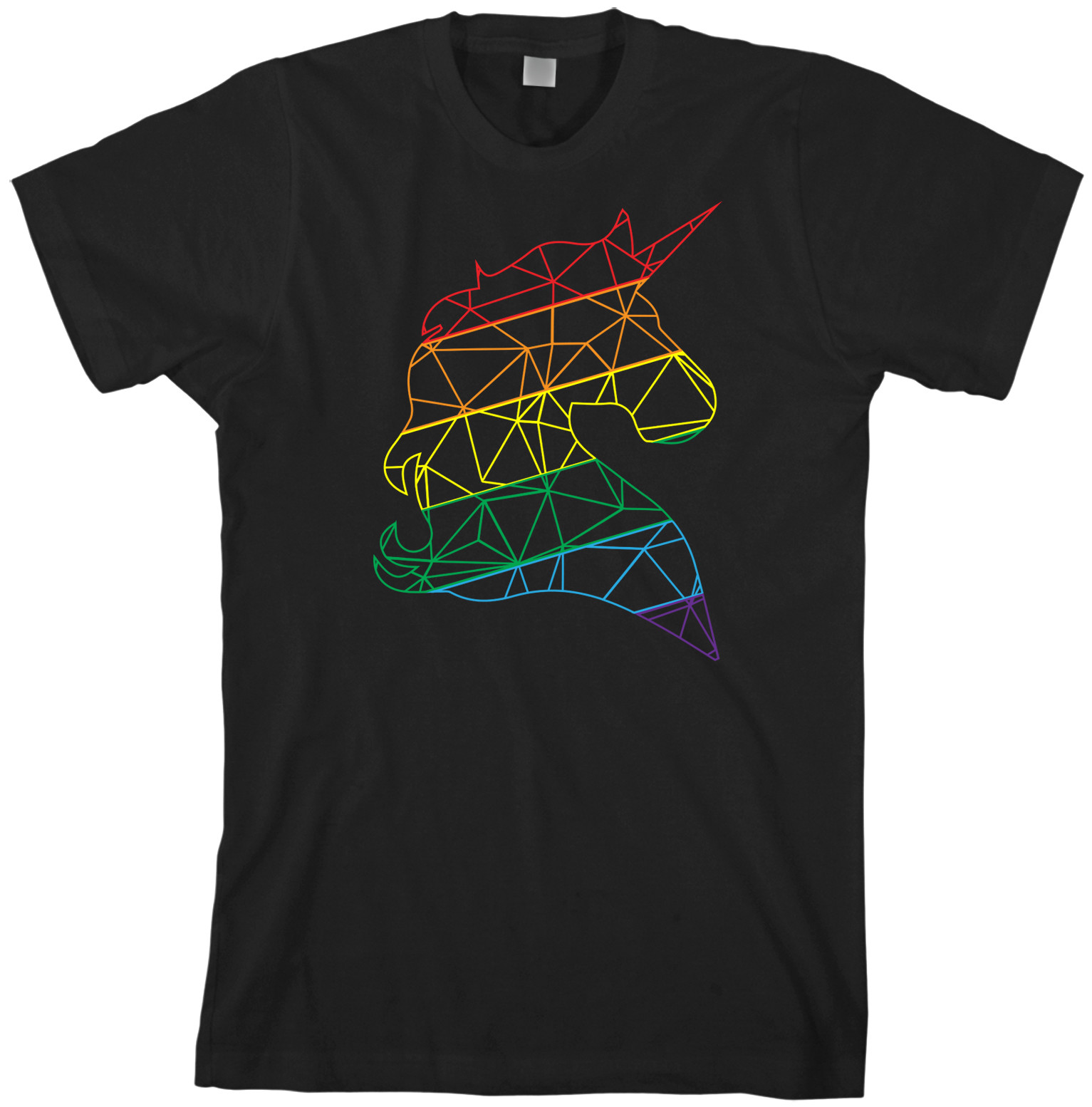 Rainbow Geometric Unicorn Men’s T-Shirt Birthday Gift Idea