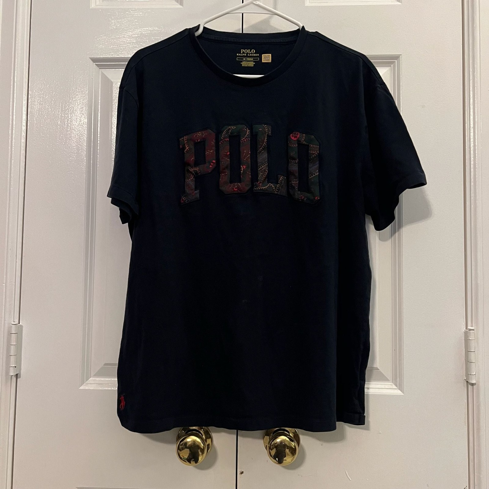 Polo Ralph Lauren Men’s Paisley Graphic Logo Short Sleeve T-Shirt in Black
