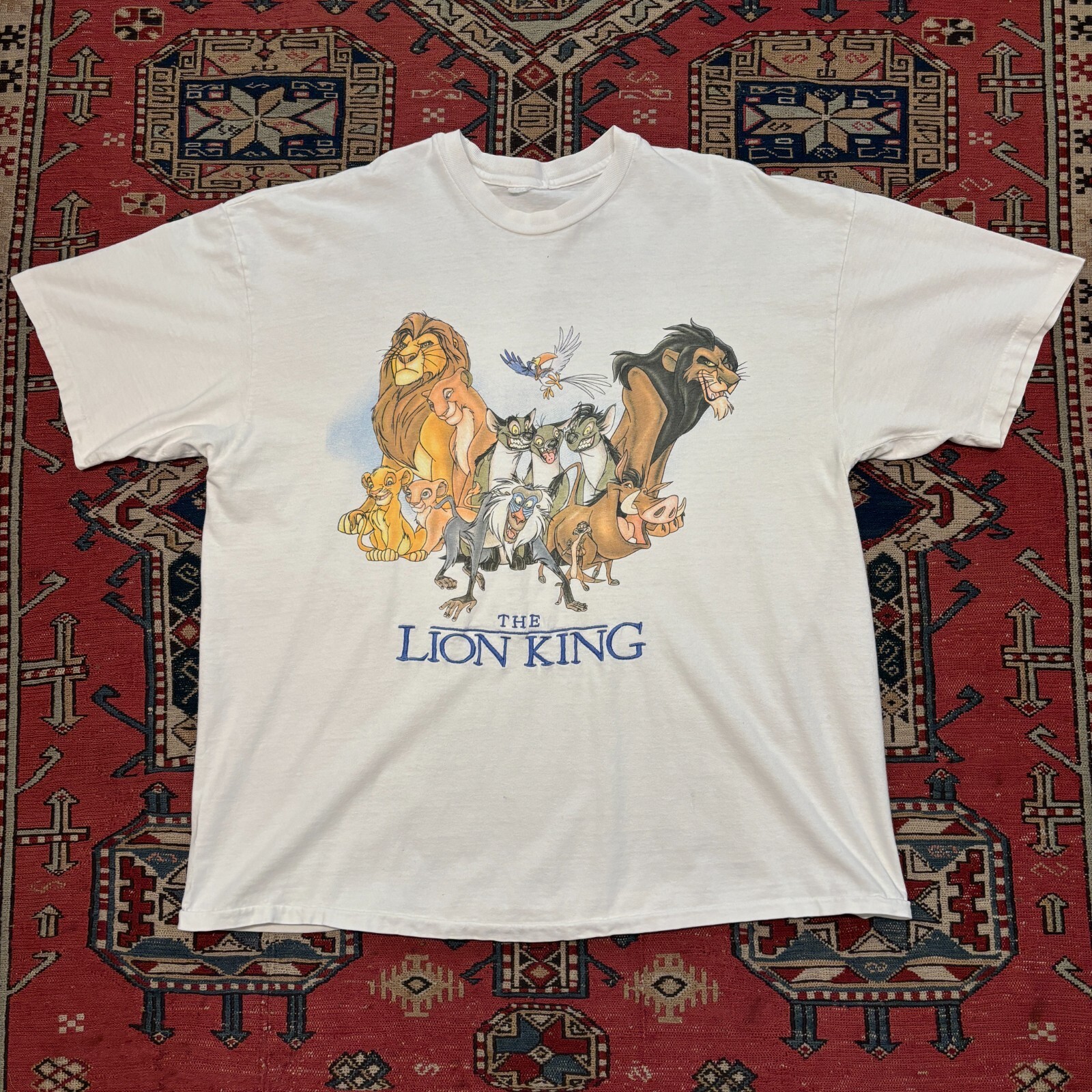 1990s Vintage Lion King Embroidered Promo Graphic Tee XL