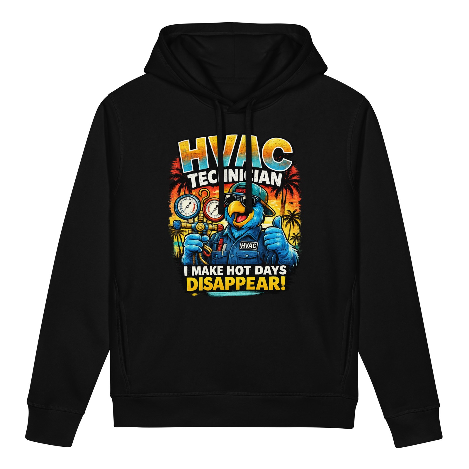 Funny HVAC Technician Hoodie I Make Hot Days Disappear Gift for HVAC Worker
