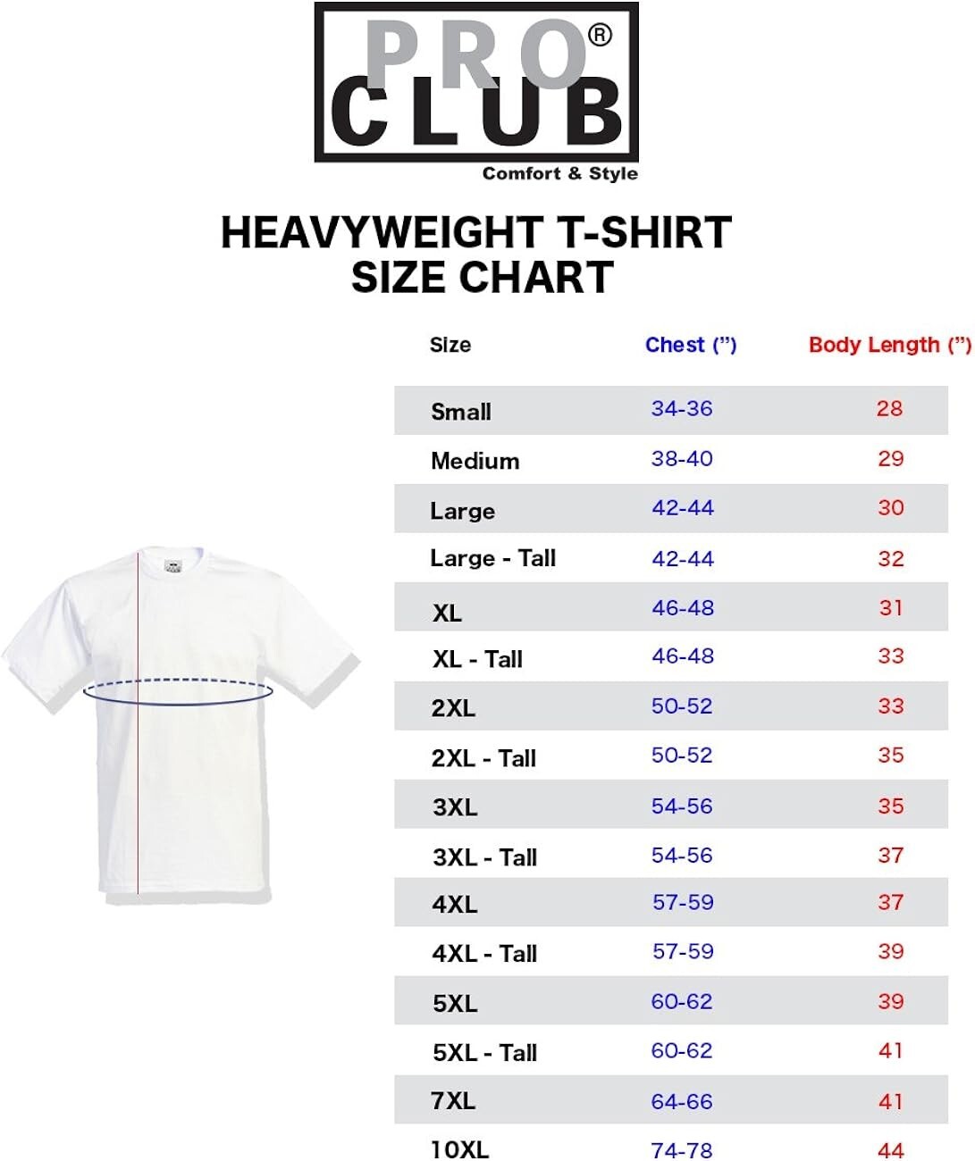 New PRO CLUB Men Heavyweight Plain Crew Neck Short Sleeves T-Shirt