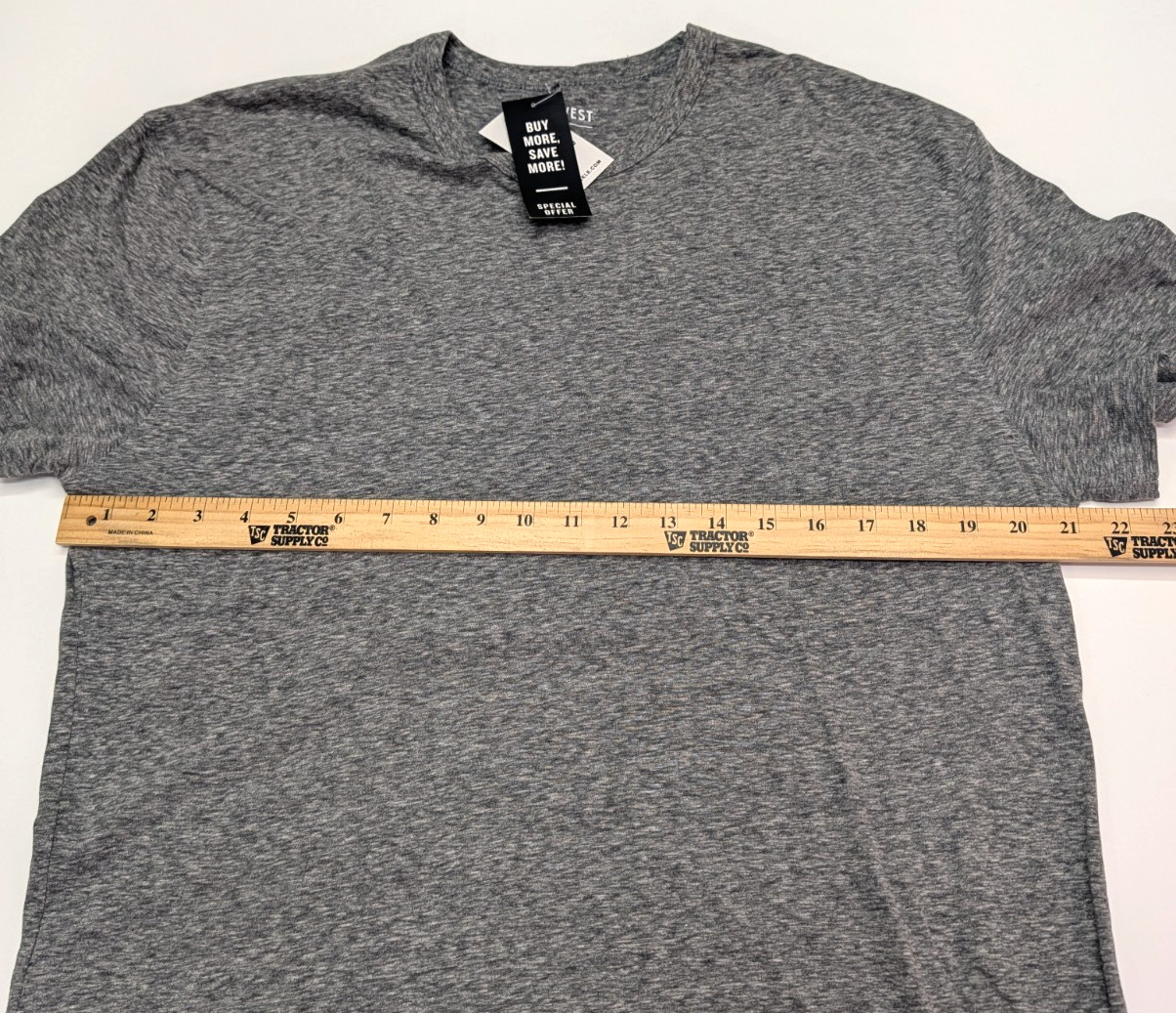 NWT Departwest Buckle Mens XL Gray Heather T-Shirt Short Sleeve Crew Neck