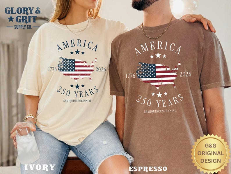 Comfort Colors America 250th Anniversary Shirt Patriotic Mens 1776-2026 USA Tee