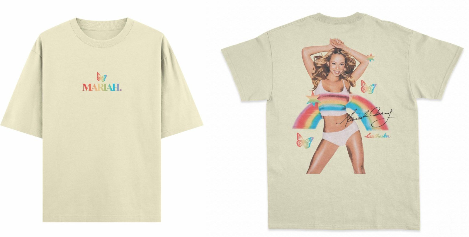 Sand color 2-sides Mariah Carey rainbow Unisex Shirt II363