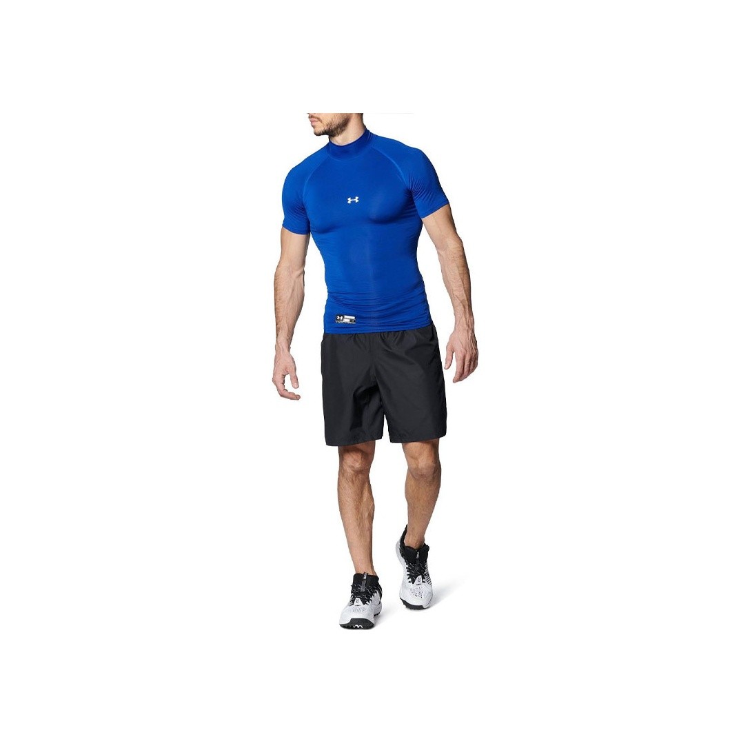 Under armour Solid Color Logo Print Half High Neck Short Sleeve T-Shirt