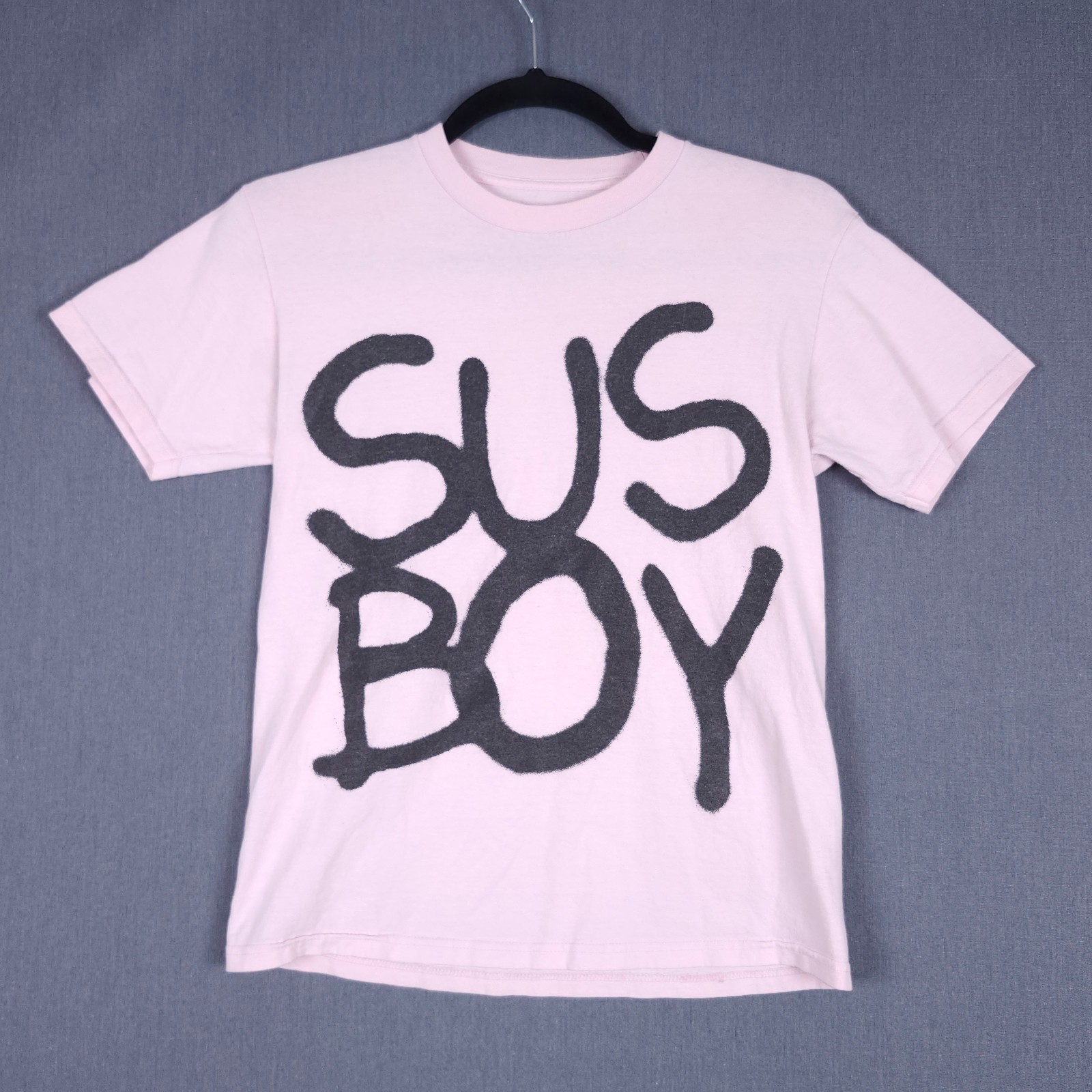 Sus Boy x Lil Peep Anarchy Shirt Size Medium Pink Short Sleeve Rap Hip Hop Crew