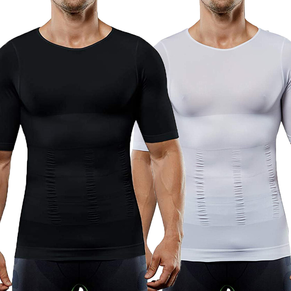 CGTFY Gynecomastia Compress Tank Top Men’s Slim Abs Body Shaper Athletic Vest US