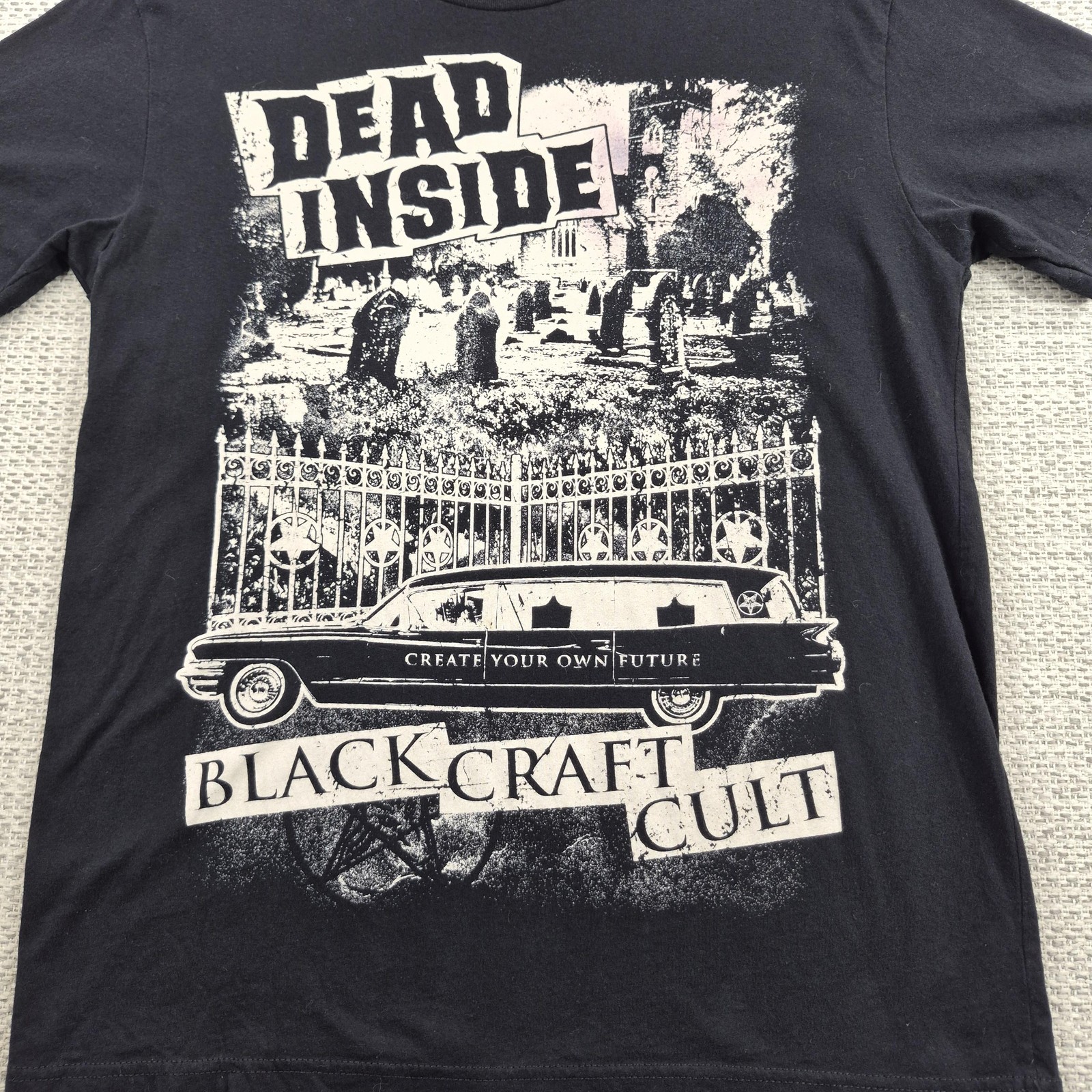 Blackcraft Cult Shirt Mens Medium Black Dead Inside Hearse Graphic Tee Gothic