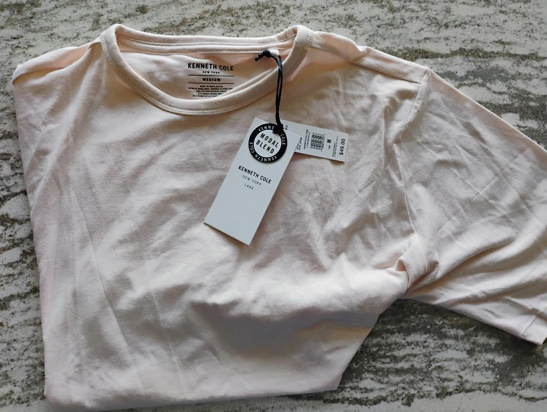 Kenneth Cole Modal Blend Active Short Sleeve TShirt Medium MINT FREE SHIPPING