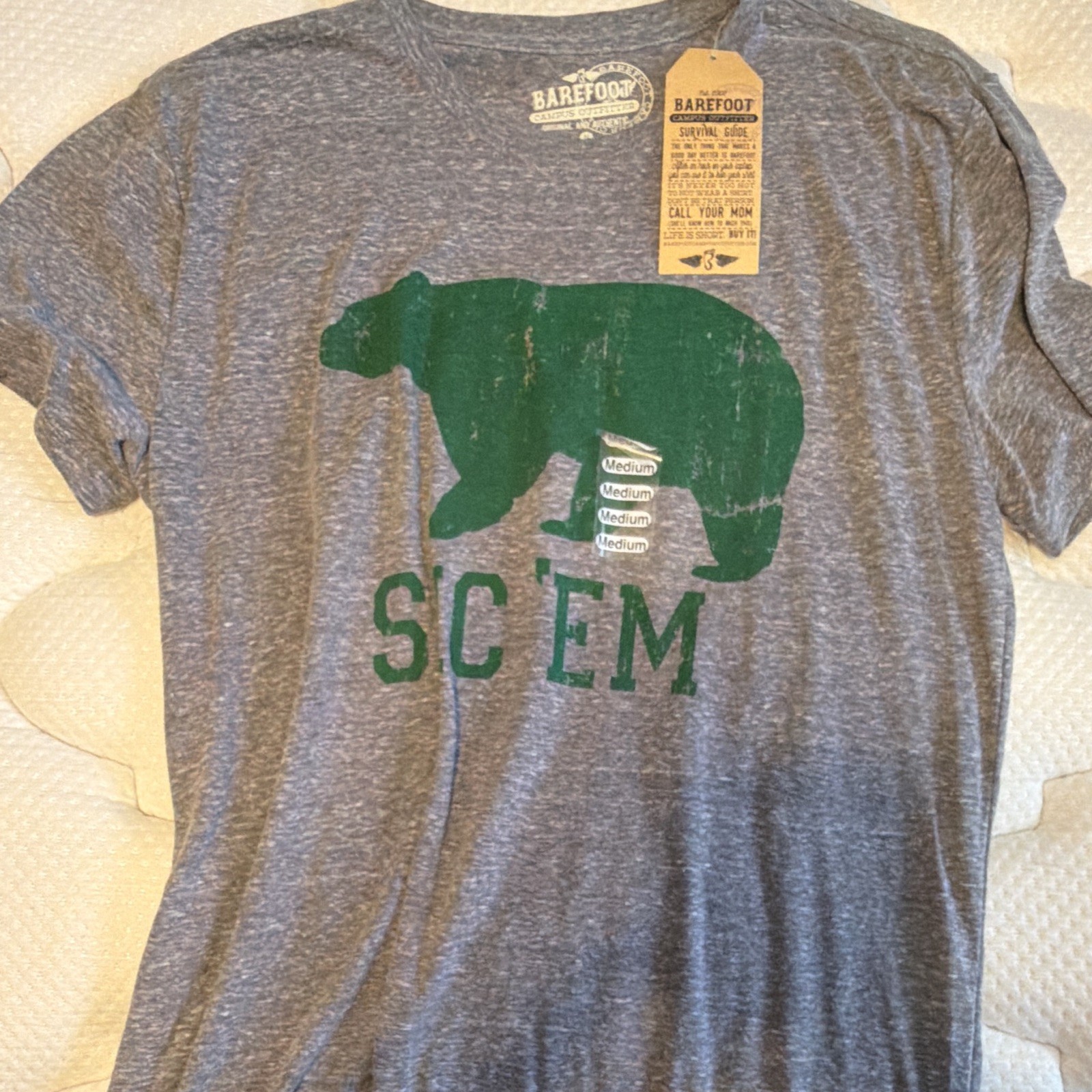 Barefoot Campus Outfitter Baylor Bear Graphic Tee Men’s M Short Sleeve